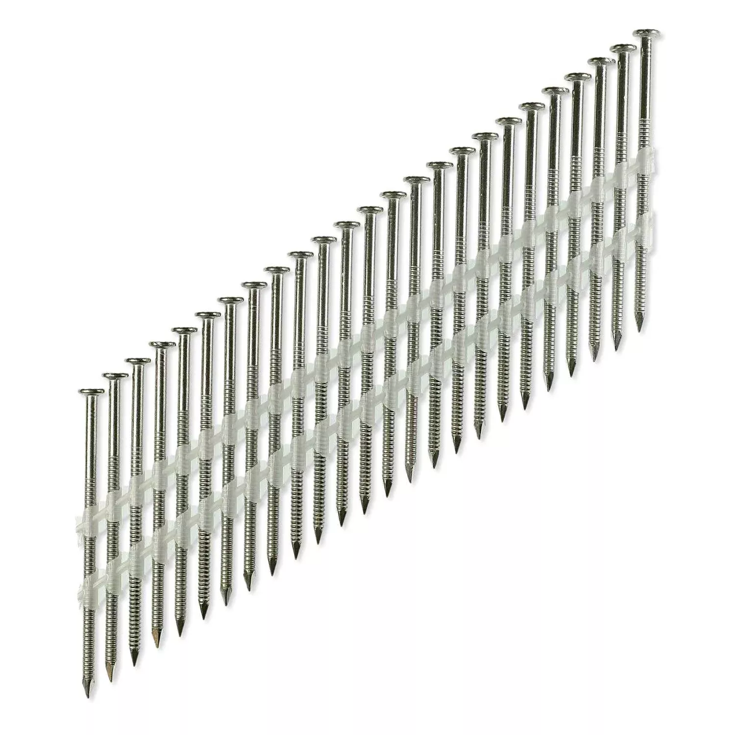 0.113 x 2-3/8" 31-34 Degree Full Round Head Ring-Shank Nail - 304 Stainless Steel, 1000 pkg