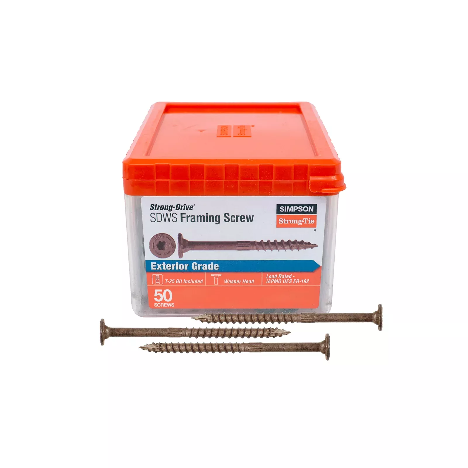 0.160" x 3-1/2" Strong-Tie SDWS16312QR50 Framing Screw, Quik Guard Coating, Pkg 50