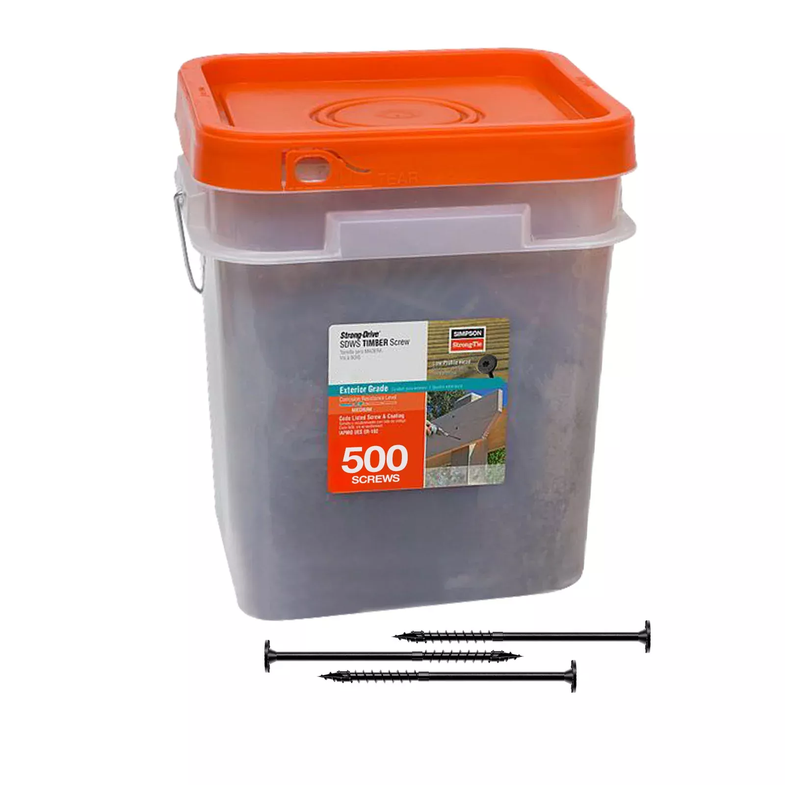 0.220" x 6" Strong-Tie SDWS22600DBBTimber Screw - Double Barrier Coating, Black | Qty. 500