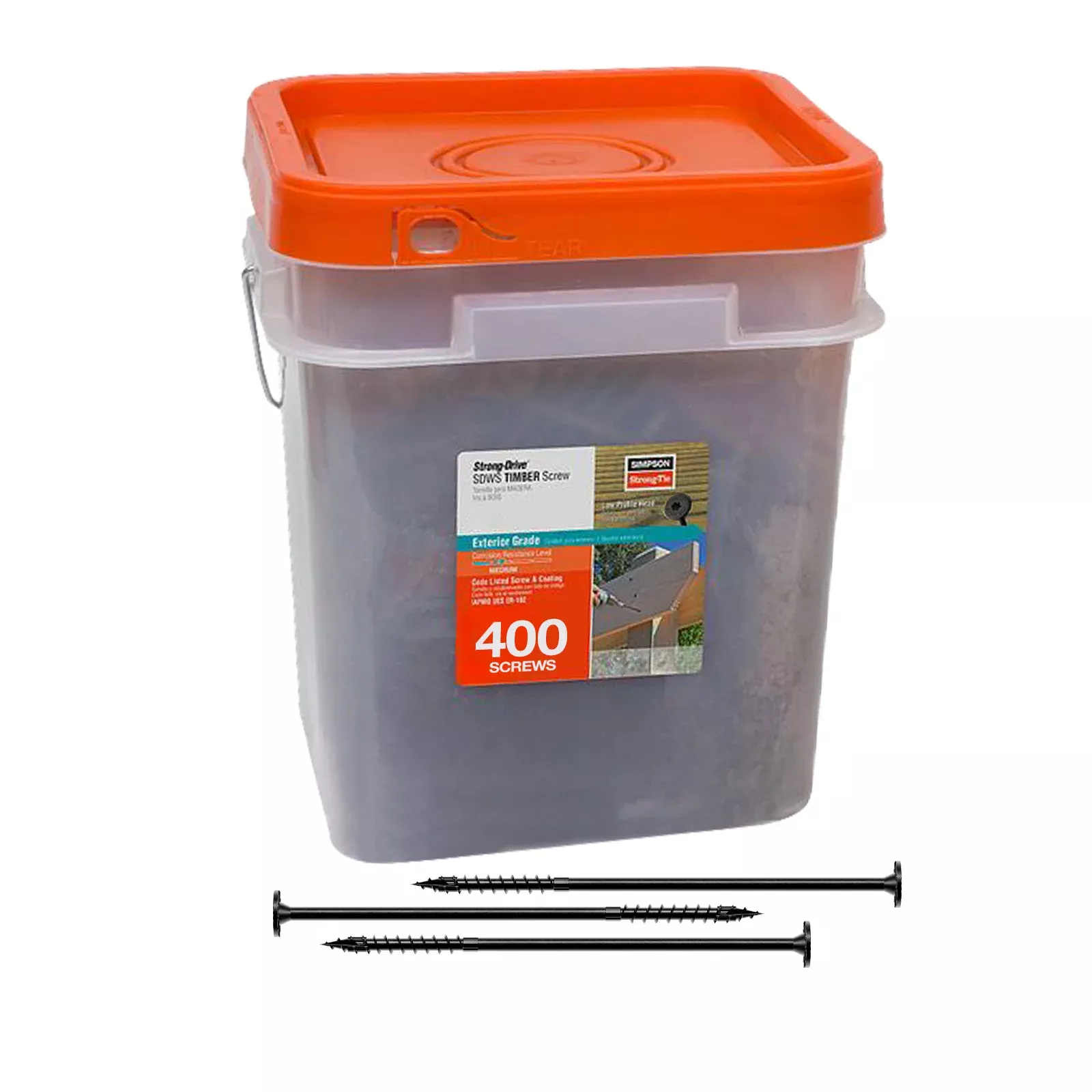 0.220" x 8" Strong-Tie SDWS22800DBBTimber Screw - Double Barrier Coating, Black | Qty. 400