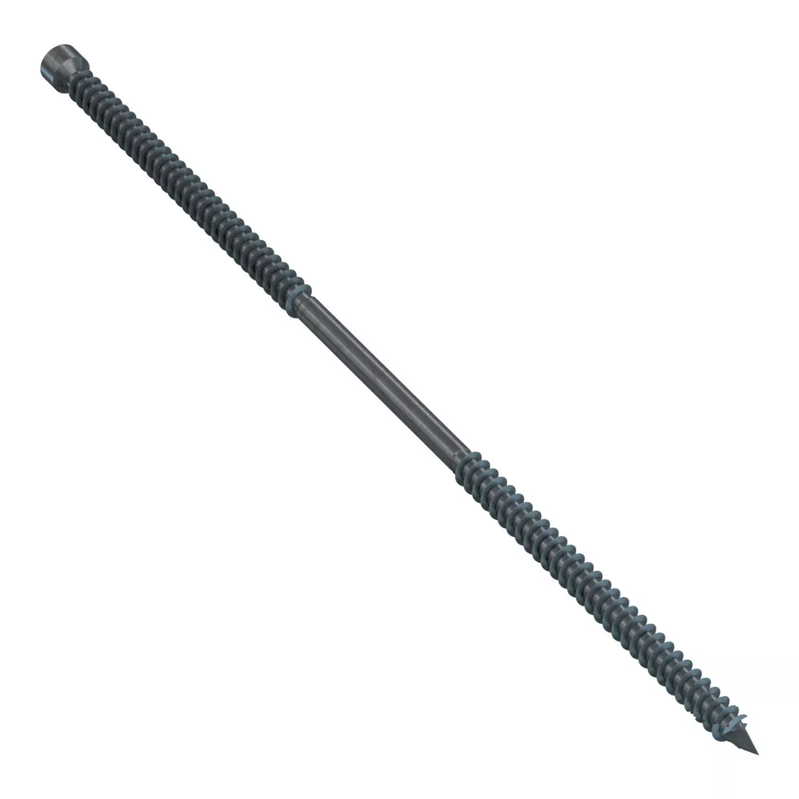 0.235" X 10-3/4" Simpson Strong-Tie SWD Double-Threaded Wood Screw - Double-Barrier Coating, Black, Pkg 30