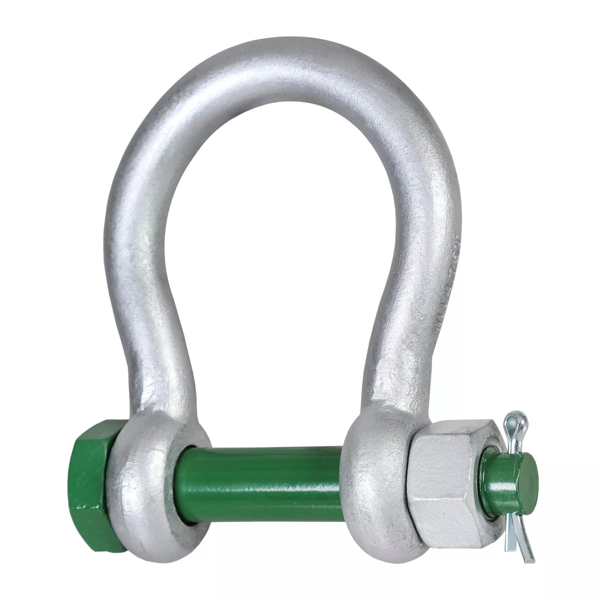 1-1/4" Van Beest Green Pin Bolt Type Wide Mouth Towing Shackle | G-4263 - 9.5 Ton
