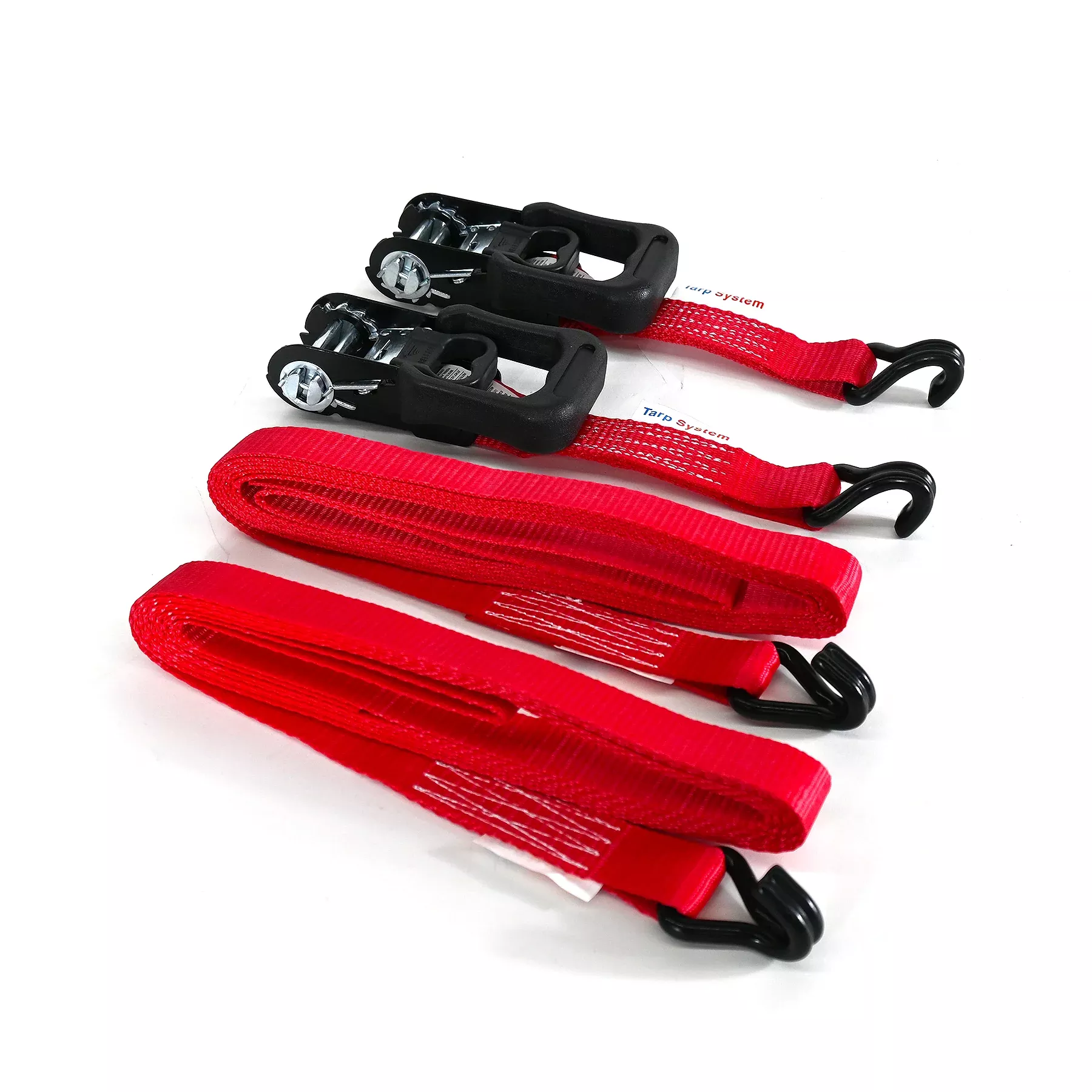 1-1/4” x 15’ Cargo Straps w/ Double J-Hooks (2-Pack) | Tie Down