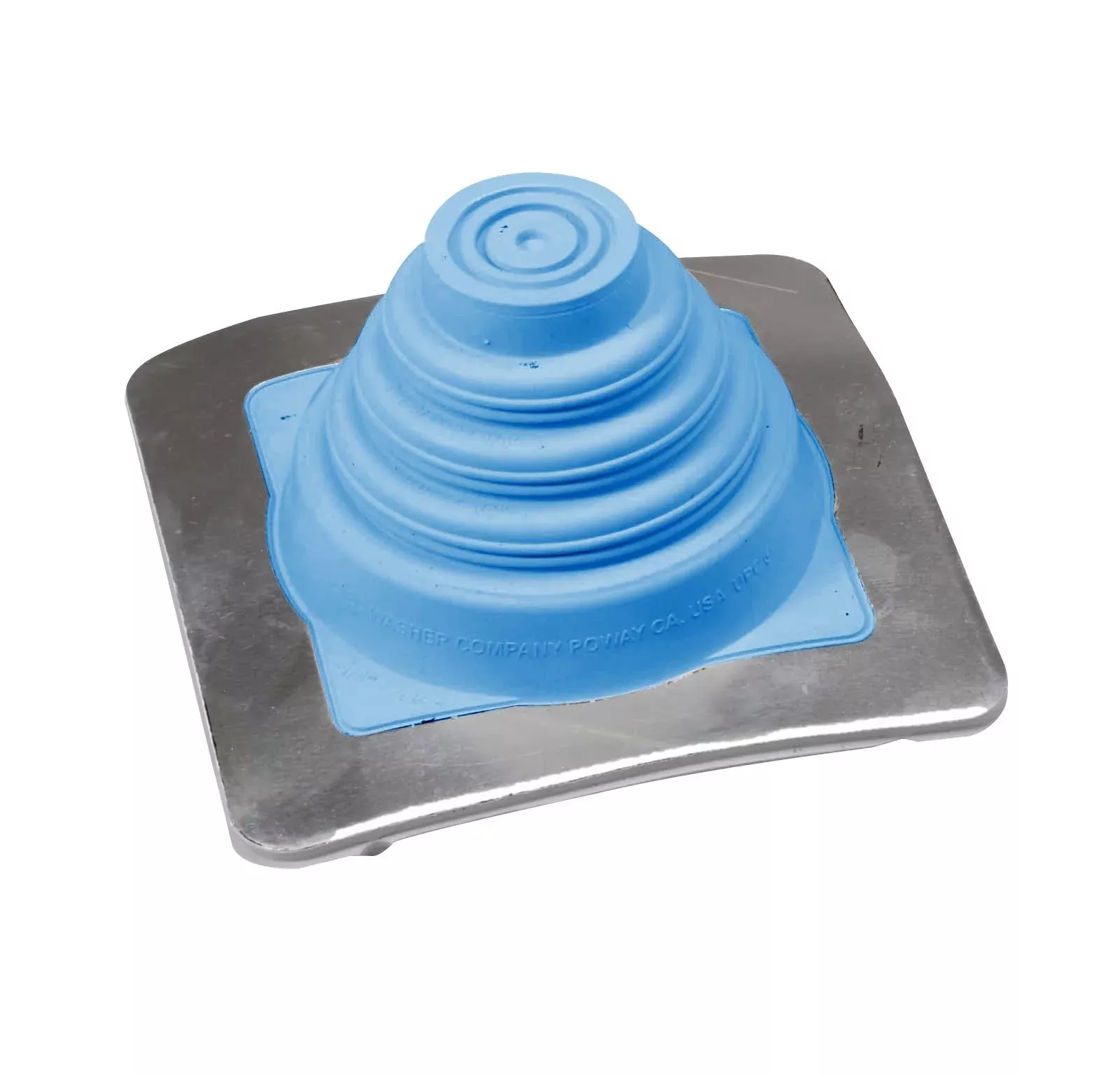 #1 Roofjack Square EPDM Pipe Flashing Boot for Metal Roof, Light Blue