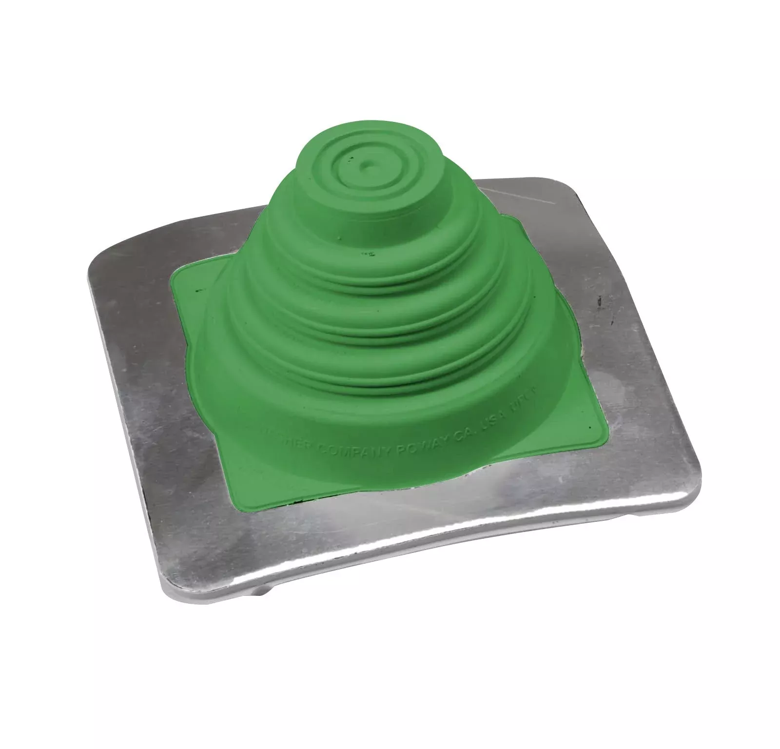 #1 Roofjack Square EPDM Pipe Flashing Boot for Metal Roof, Light Green