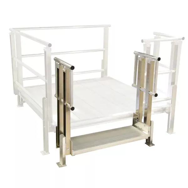 1 Step PVI Modular XP Aluminum Stair Section with Handrails