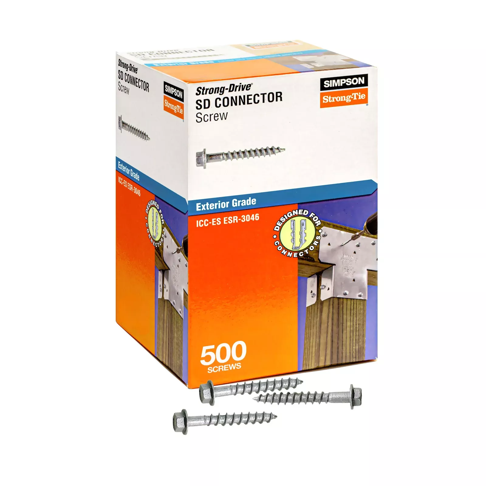 #10 x 1-1/2" Strong-Tie SD10112R500 Connector Screw - Class 55 Galvanized, Pkg 500