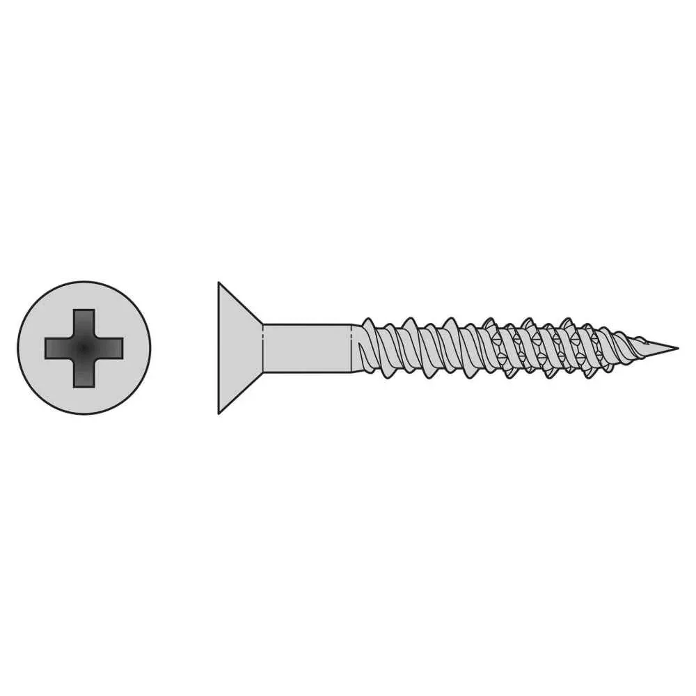 #10 x 1" Simpson Strong-Tie Phillips Flat Head Marine Screws - 316 Stainless Steel, Pkg. 1,000