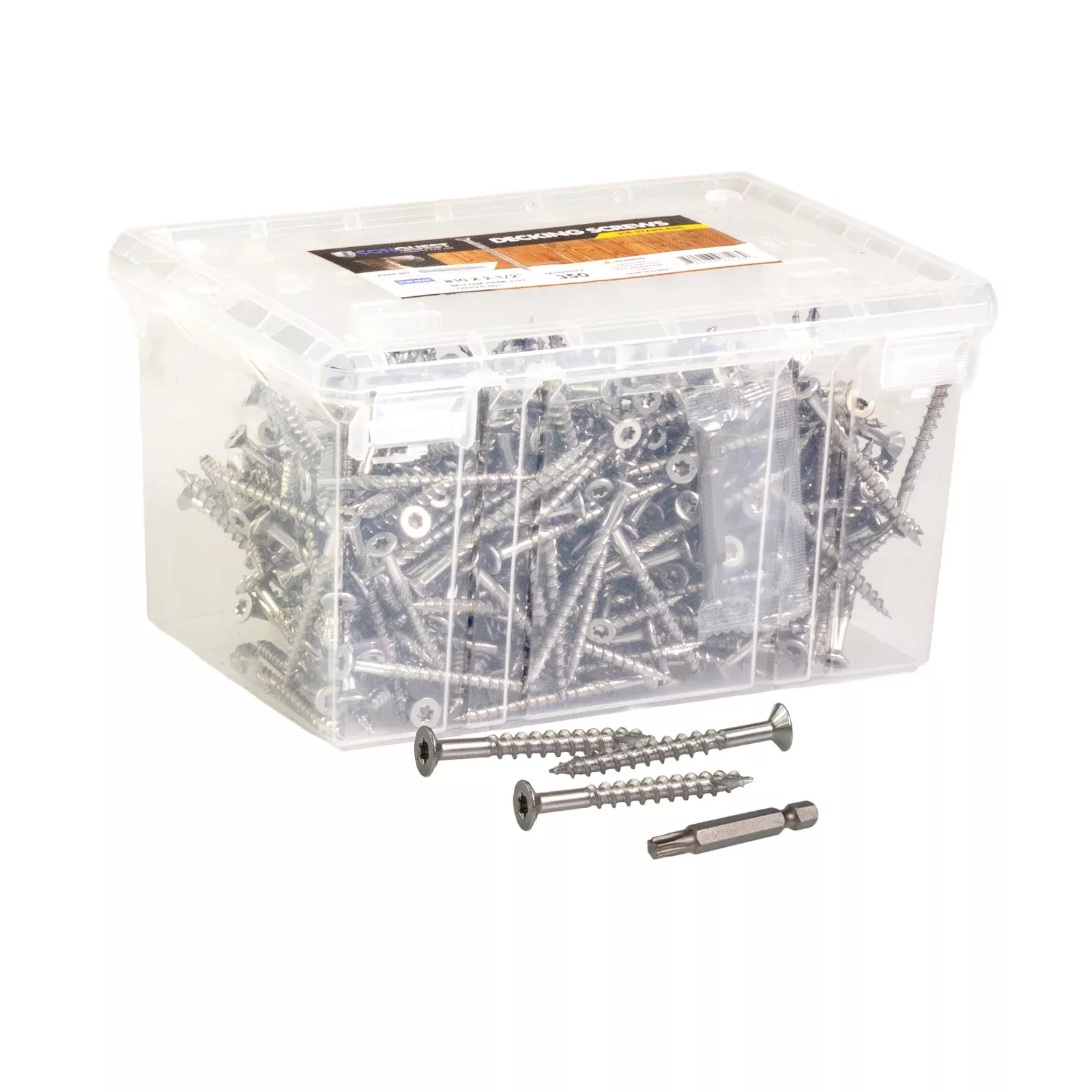 #10 x 2-1/2" Conquest T25 Bugle Head Deck Screws - 316 Stainless Steel, Pkg. 350