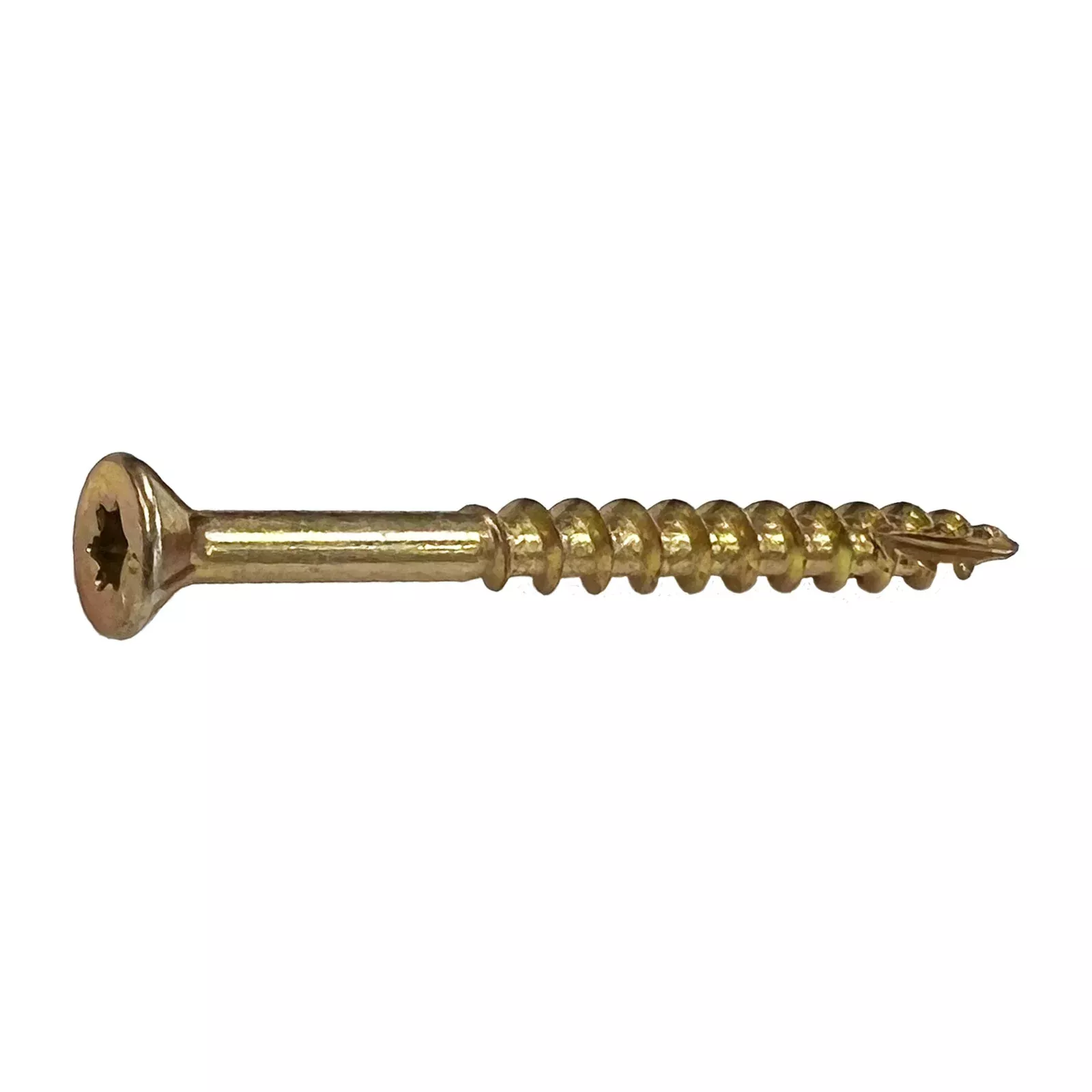#10 x 2-1/2" Daggerz T25 Flat Head Deck Screw - Yellow Zinc, Pkg. 2,500