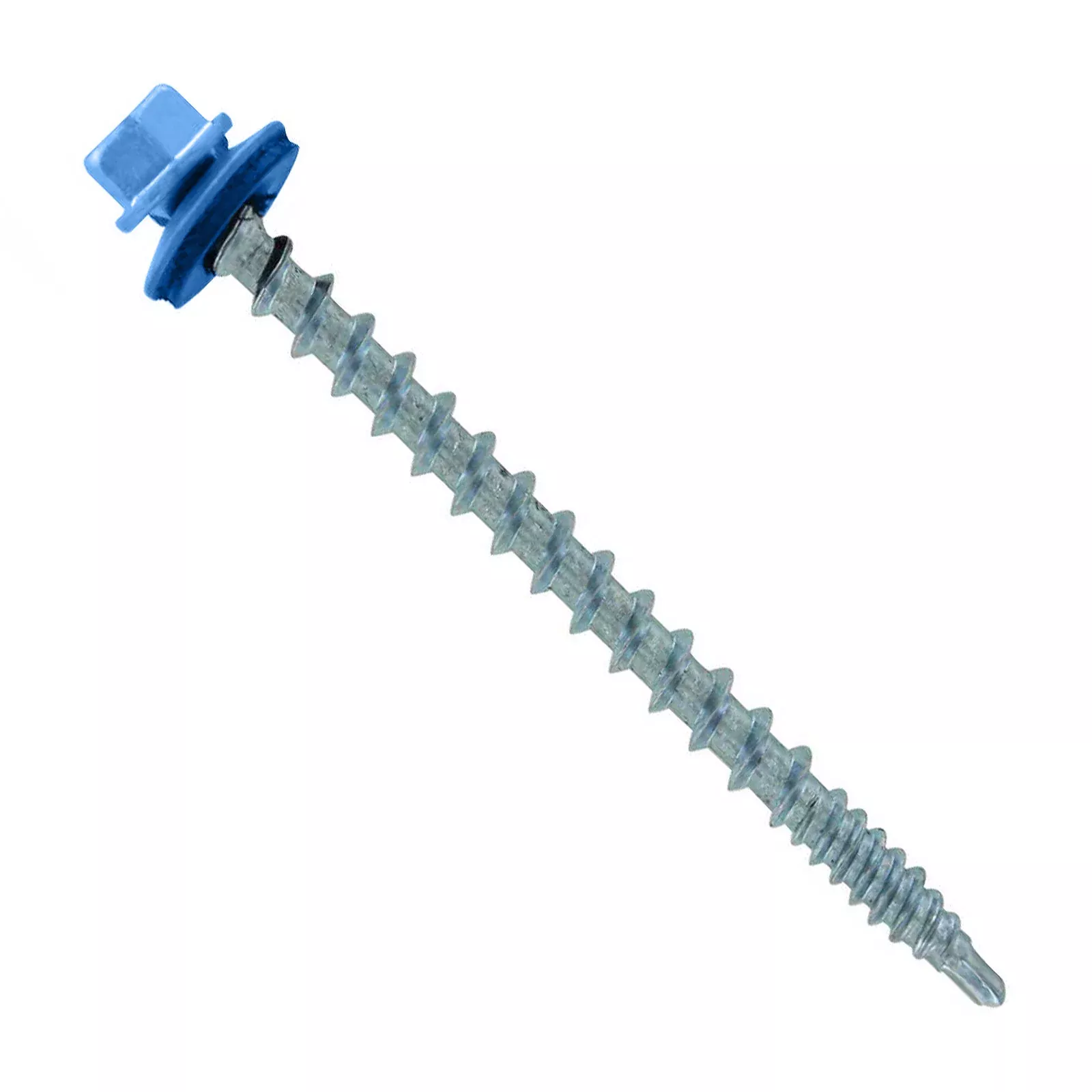 #10 X 2-1/2" Kwikseal Woodbinder Metal Roofing Screw - Gallery Blue, Pkg 250