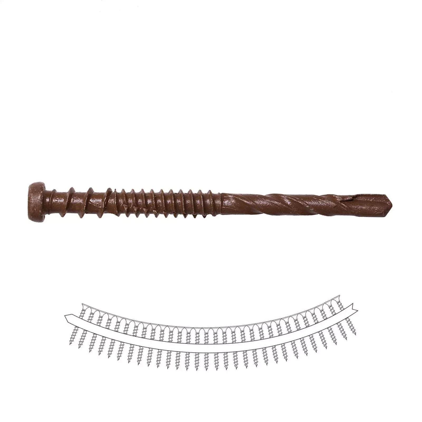 #10 x 2-3/8" Simpson Strong-Tie Quik Drive CollatedComposite-To-Steel Screws - Quik Guard Coating, Tan 01, Pkg. 1,000