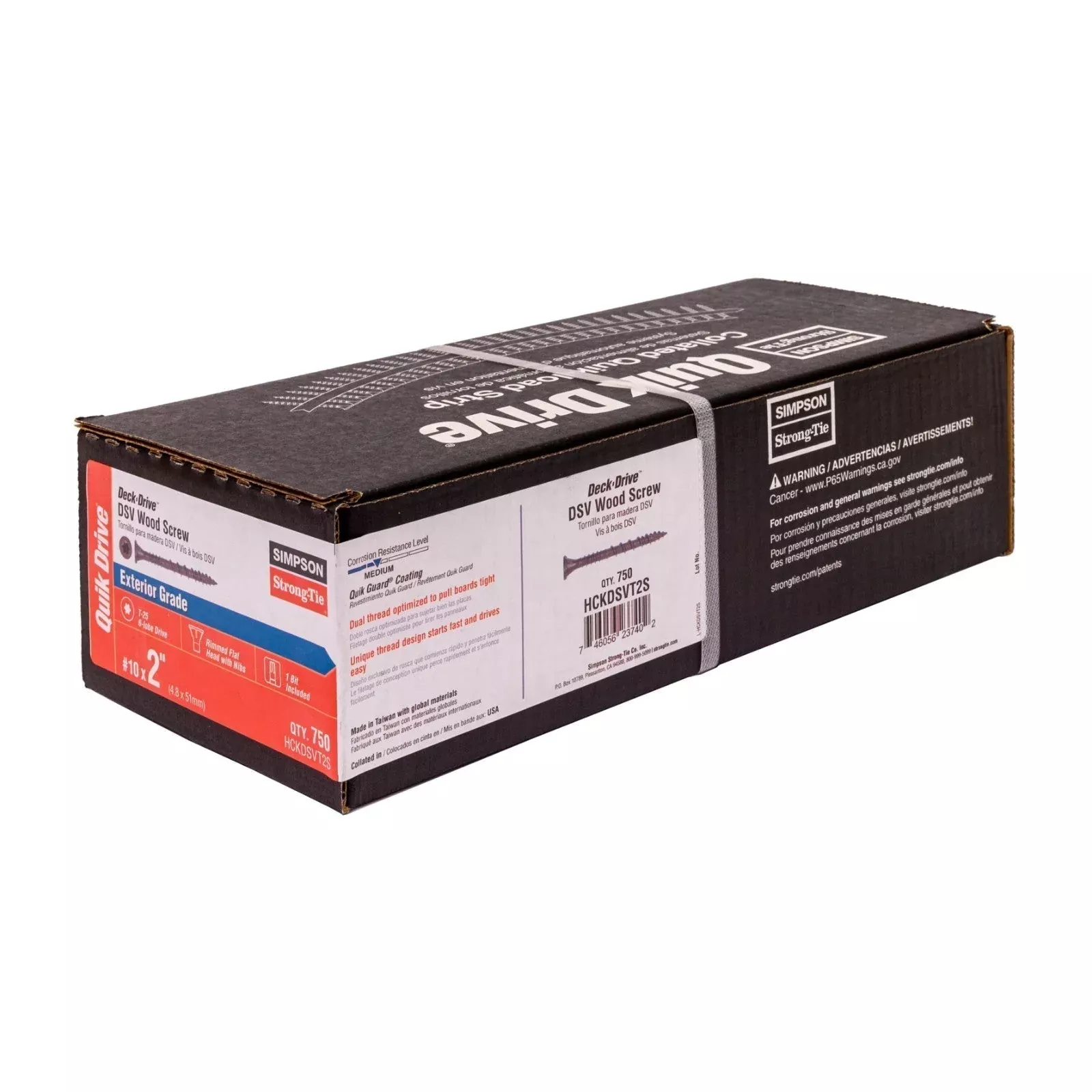 #10 x 2" Simpson Strong-Tie DSVT Collated Wood Screw - Quik Guard Coating, Tan, Pkg 750