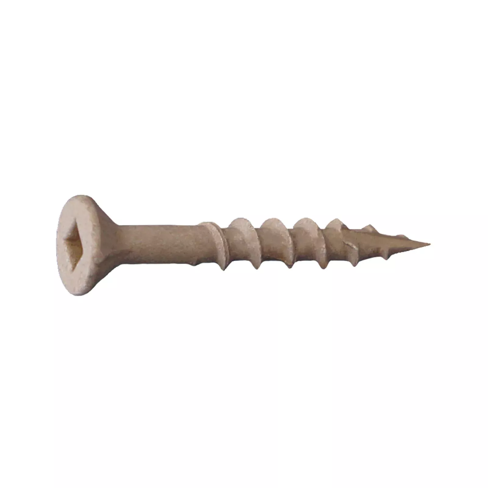 #10 x 3-1/2" Daggerz #2 Square Flat Head Deck Screw - ACQ Ultra-Guard Coating, Tan, Pkg. 1,000