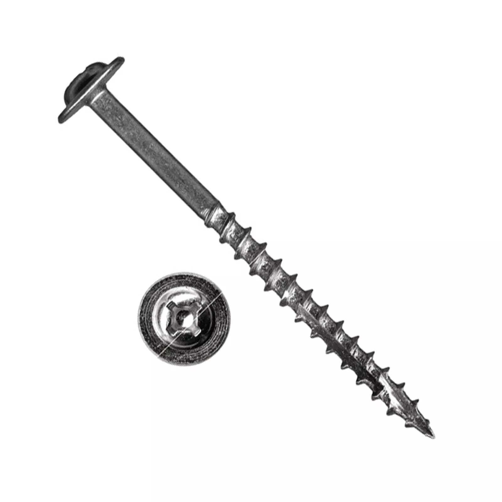#10 x 3" Hafele Square Drive Cabinet Installation Screws - White Zinc Plated, 500 pcs