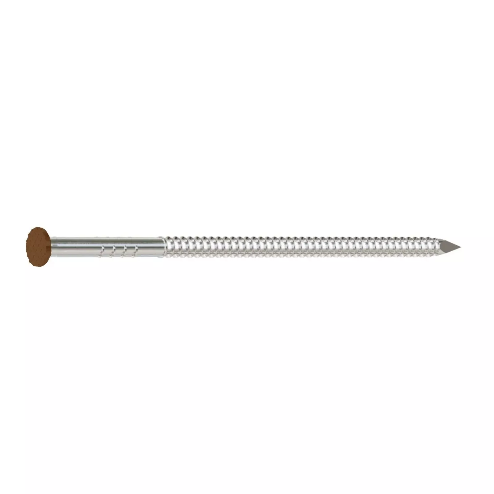 10d (3") - 304 Stainless Steel Painted Siding Nail - Redwood, 25 lb. Pkg