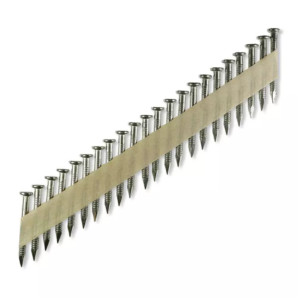.131" x 2-1/2" Tape Collation 33 Degree Ring Shank Connector Nail - 316 Stainless Steel, Pkg 1000