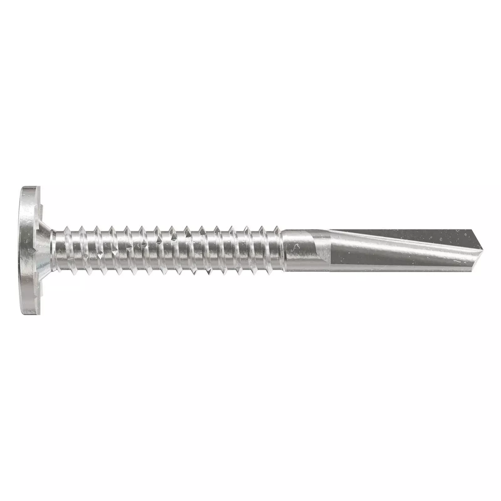 #14 x 2-1/4" Quik Drive Pancake Head SD Collated Screws, 410 Stainless Steel, Pkg 500