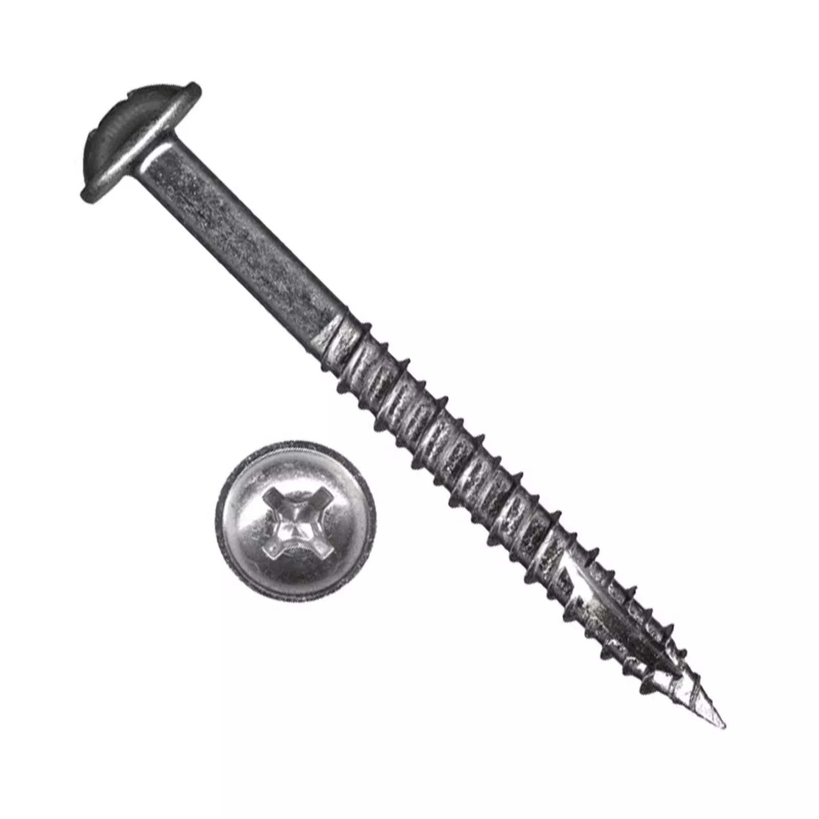 #14 x 3" Hafele Phillips Round Washer Head Cabinet Installation Screws - Zinc Plated, 1200 pcs