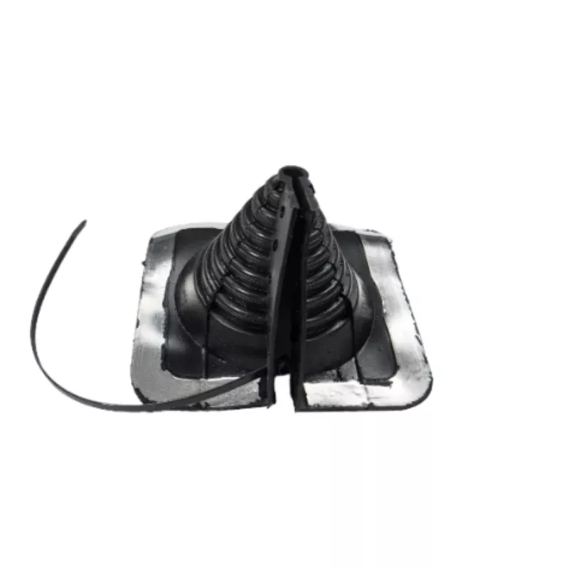 #3 Roofjack Retrofit Square EPDM Pipe Flashing Boot for Metal Roof, BLK