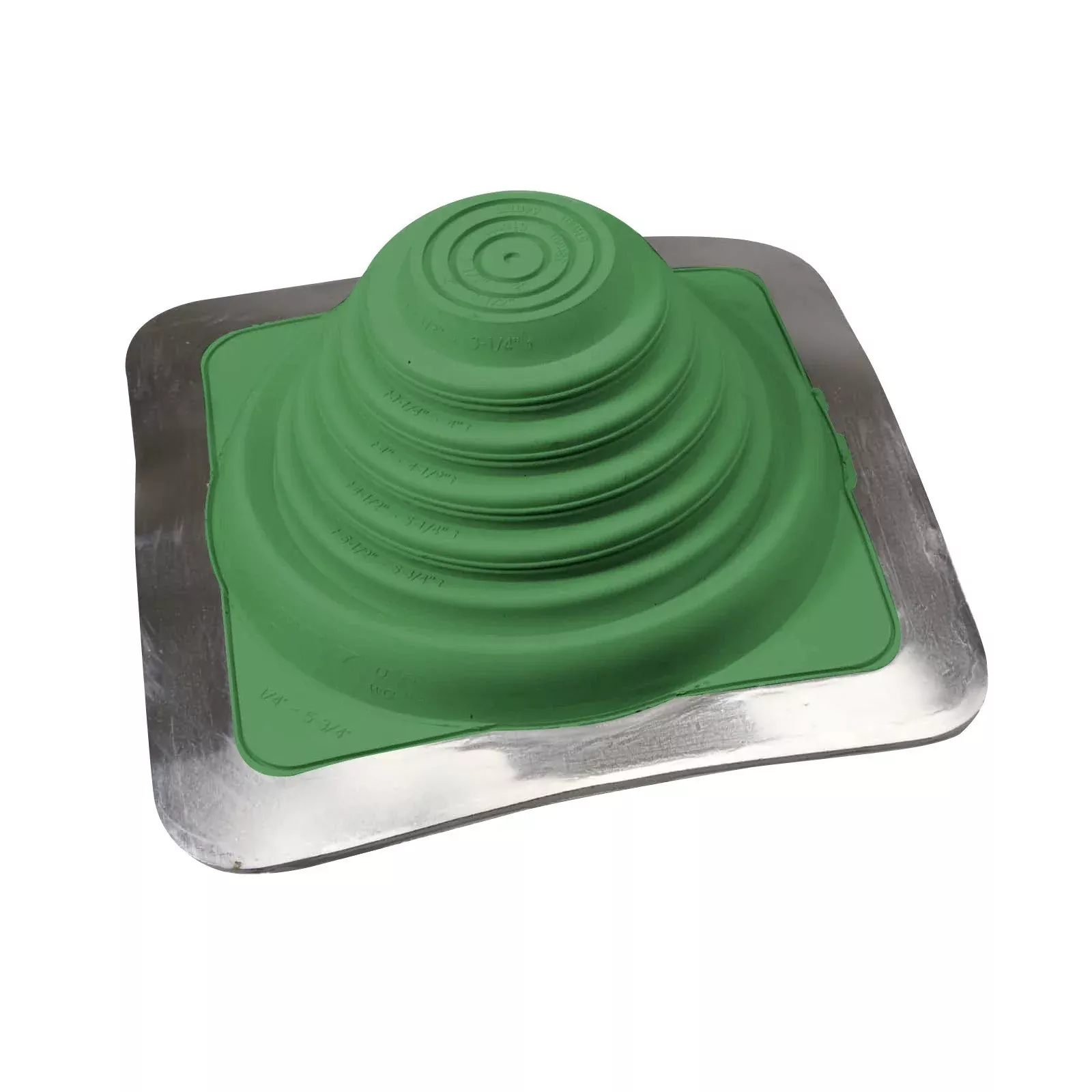 #3 Roofjack Square EPDM Pipe Flashing Boot for Metal Roof, Light Green