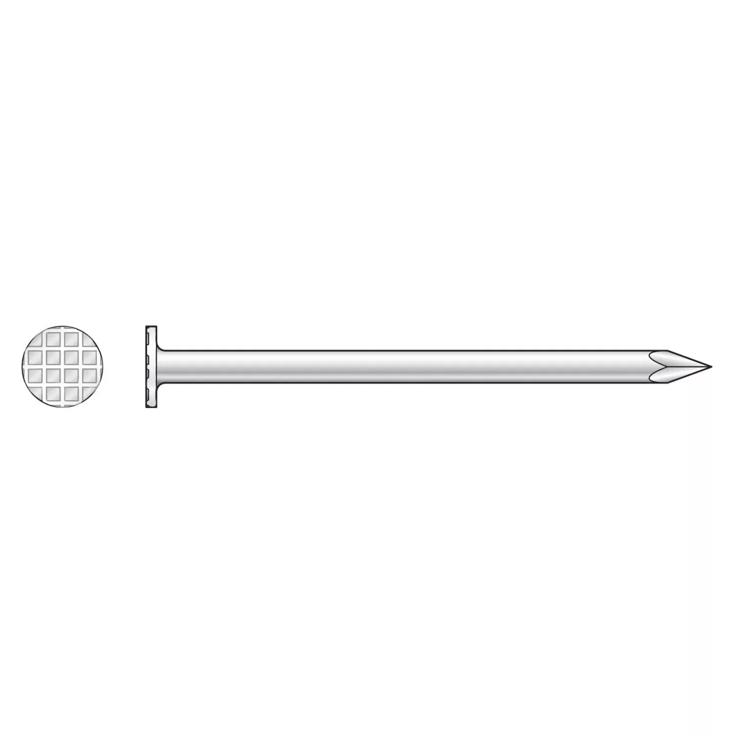 3d (1-1/4") Simpson 15-Gauge Trim Nail, White Painted Head - 316 Stainless Steel