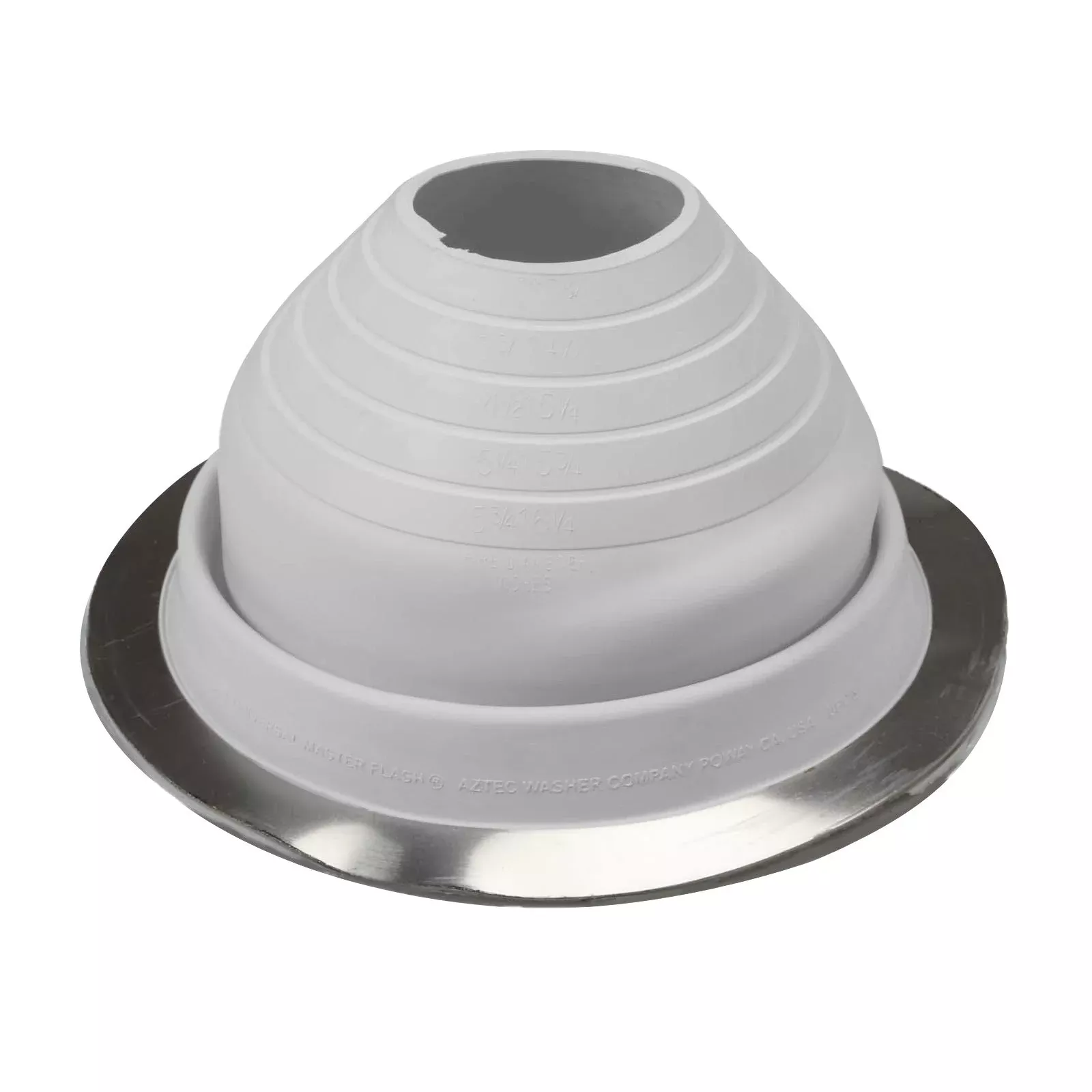 #4 Roofjack Round EPDM Pipe Flashing Boot for Metal Roof, White