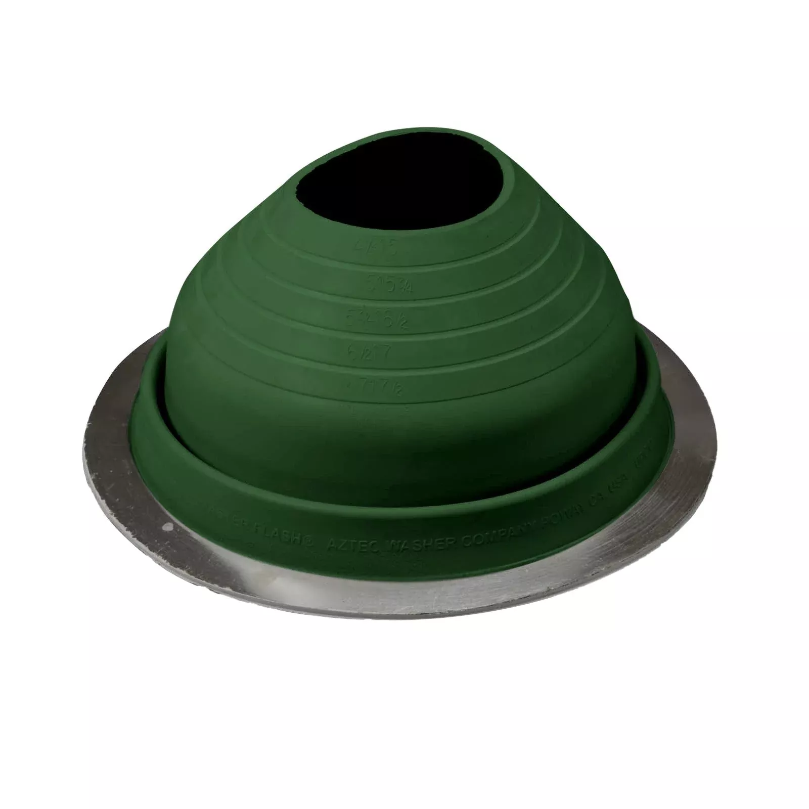 #5 Roofjack Round EPDM Pipe Flashing Boot for Metal Roof, Dark Green