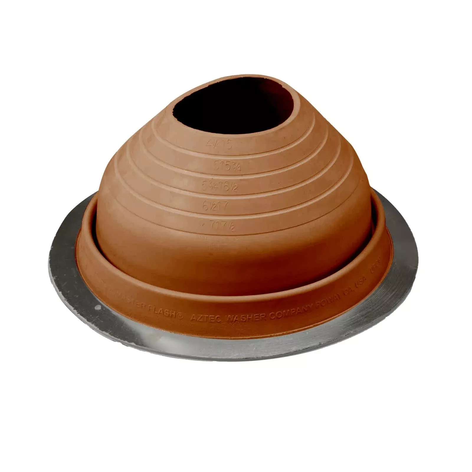 #5 Roofjack Round EPDM Pipe Flashing Boot for Metal Roof, Terra Cotta