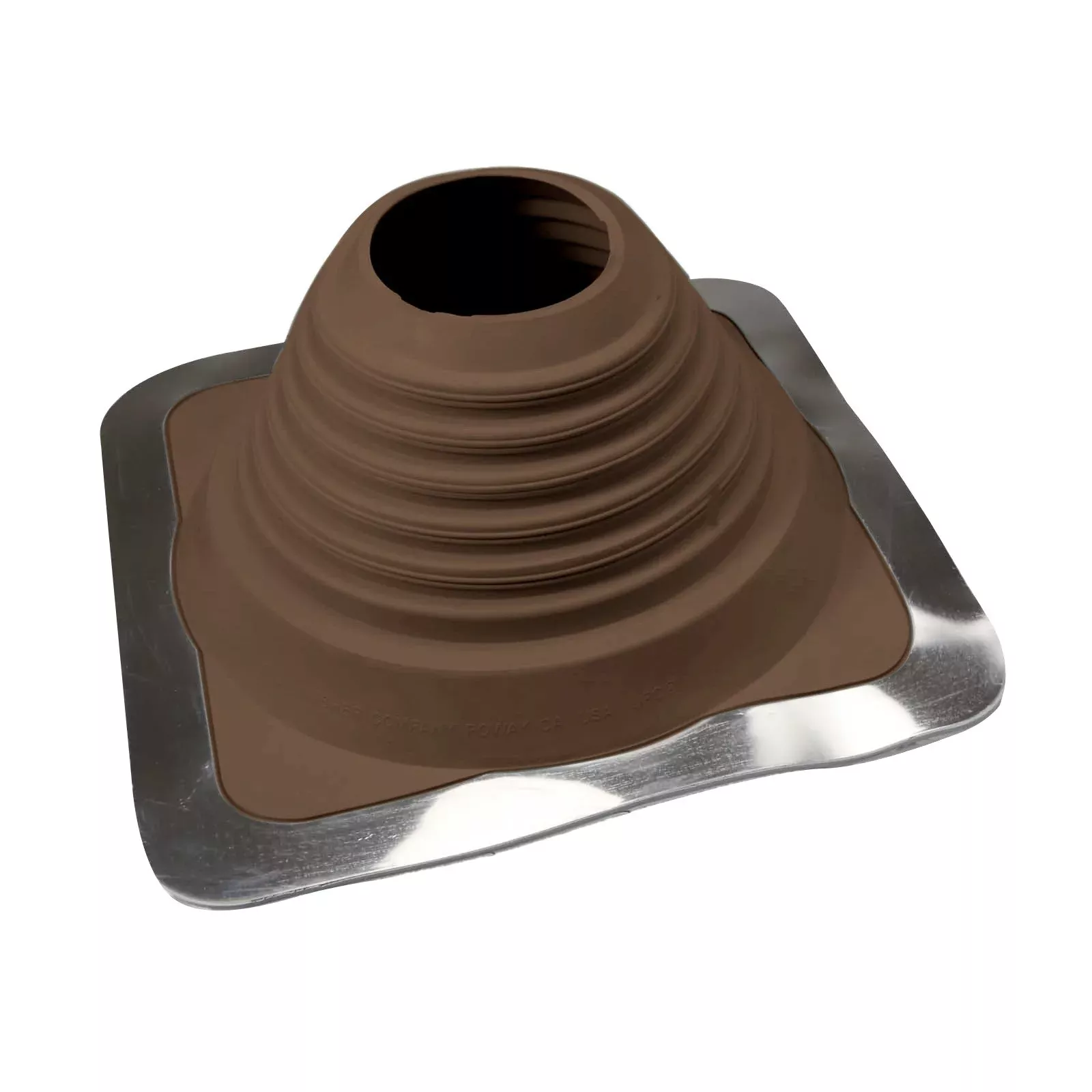 #5 Roofjack Square EPDM Pipe Flashing Boot for Metal Roof, Brown