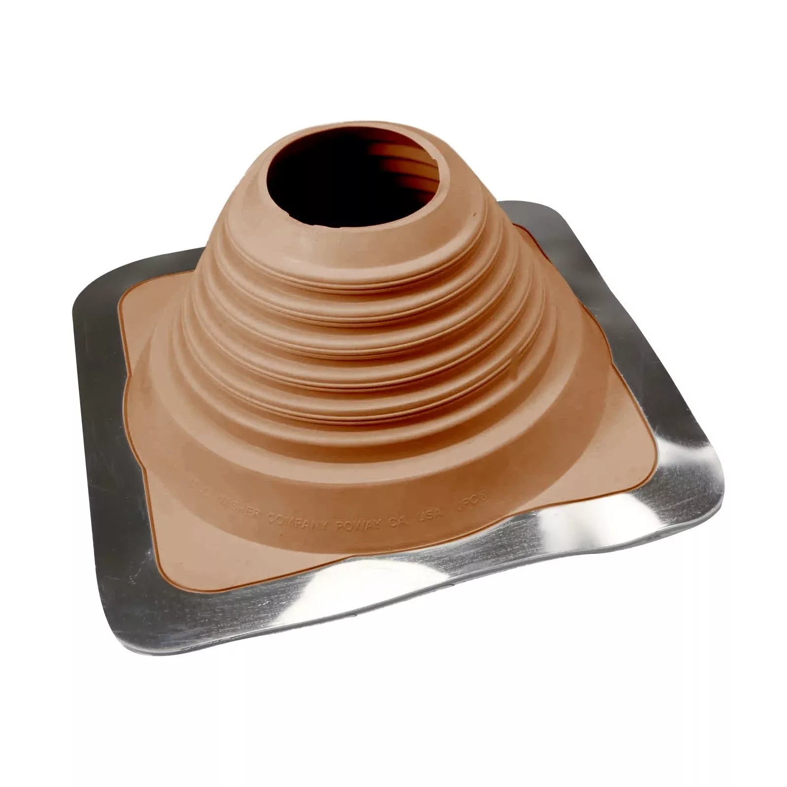 #5 Roofjack Square EPDM Pipe Flashing Boot for Metal Roof, Terra Cotta