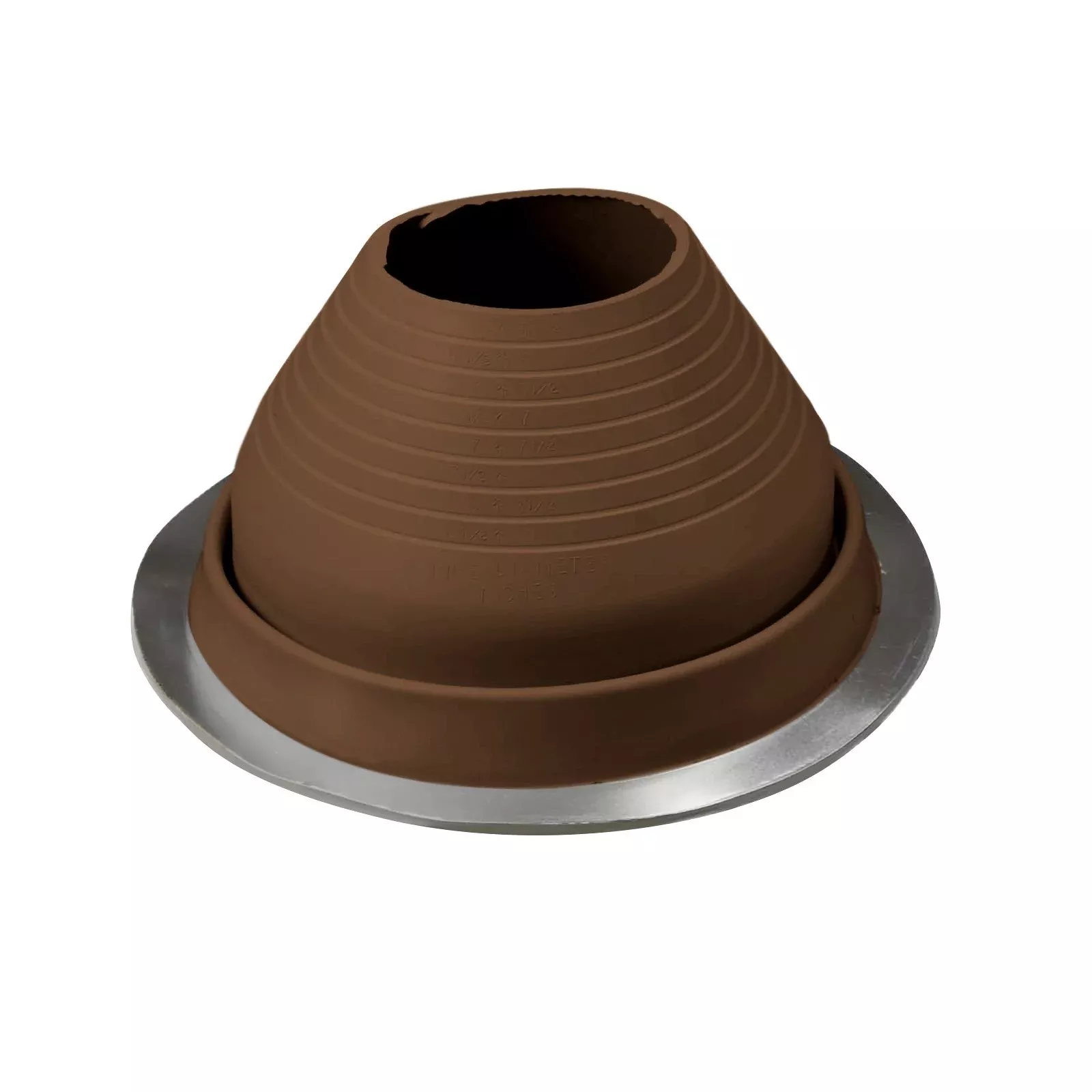 #6 Roofjack Round EPDM Pipe Flashing Boot for Metal Roof, Brown