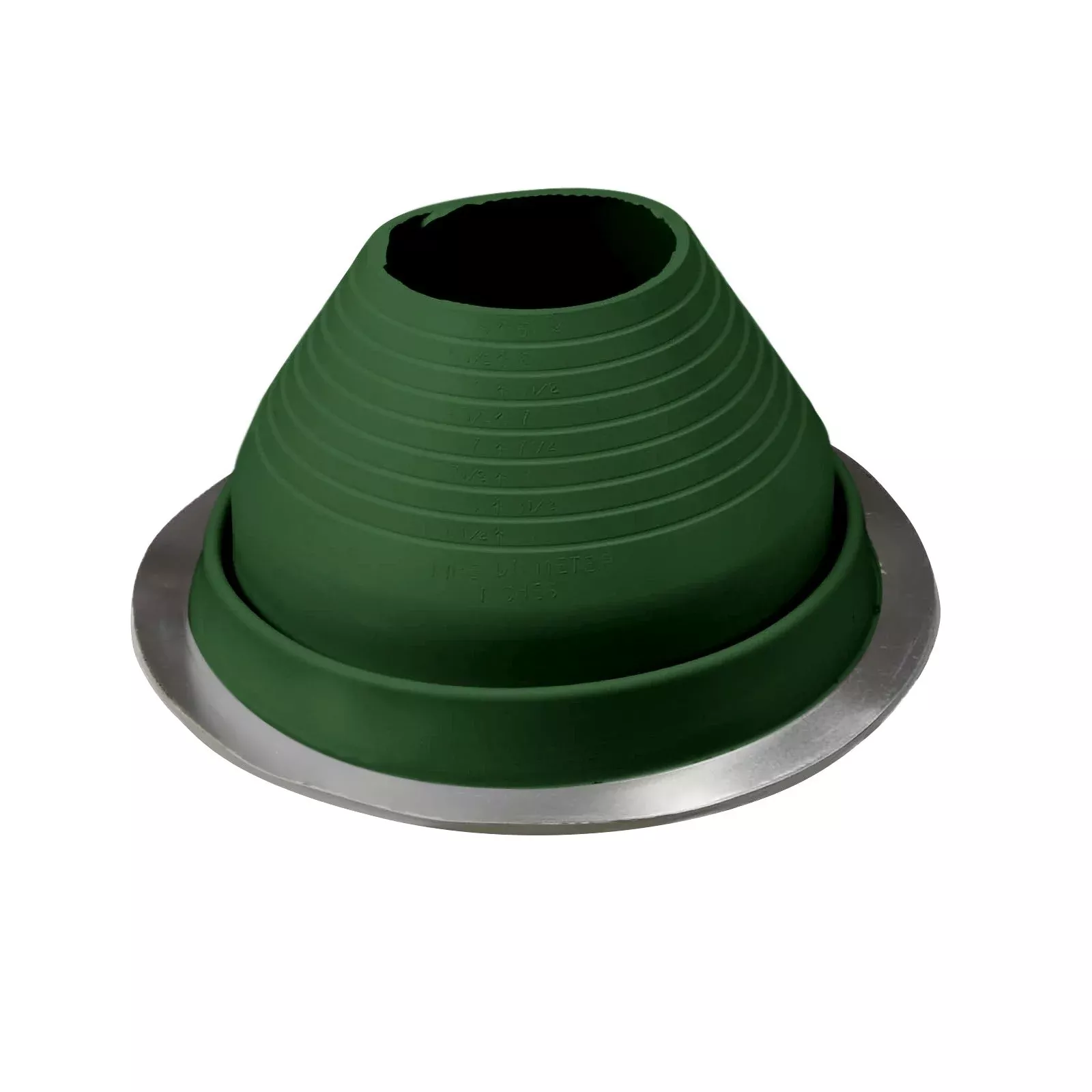 #6 Roofjack Round EPDM Pipe Flashing Boot for Metal Roof, Dark Green