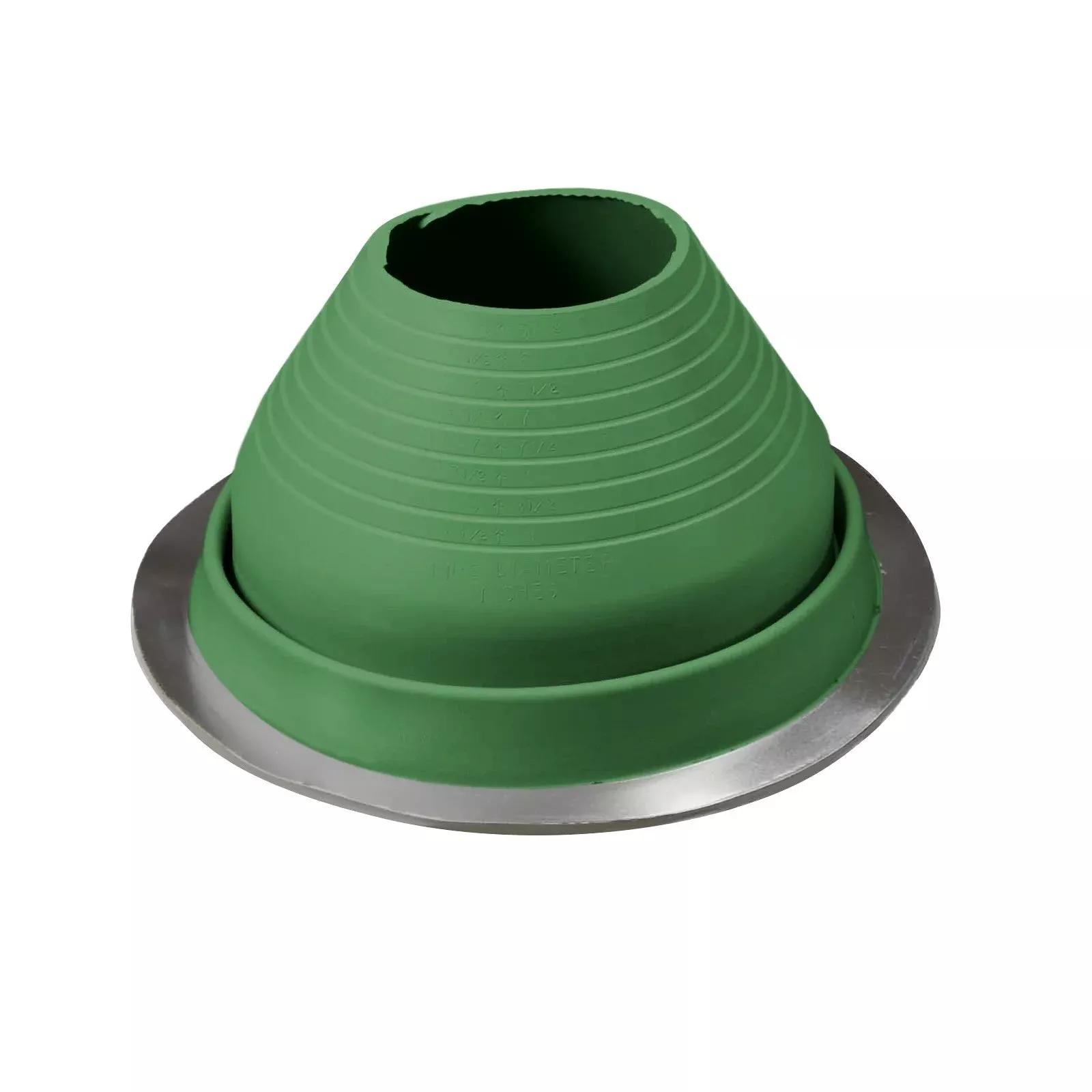 #6 Roofjack Round EPDM Pipe Flashing Boot for Metal Roof, Light Green
