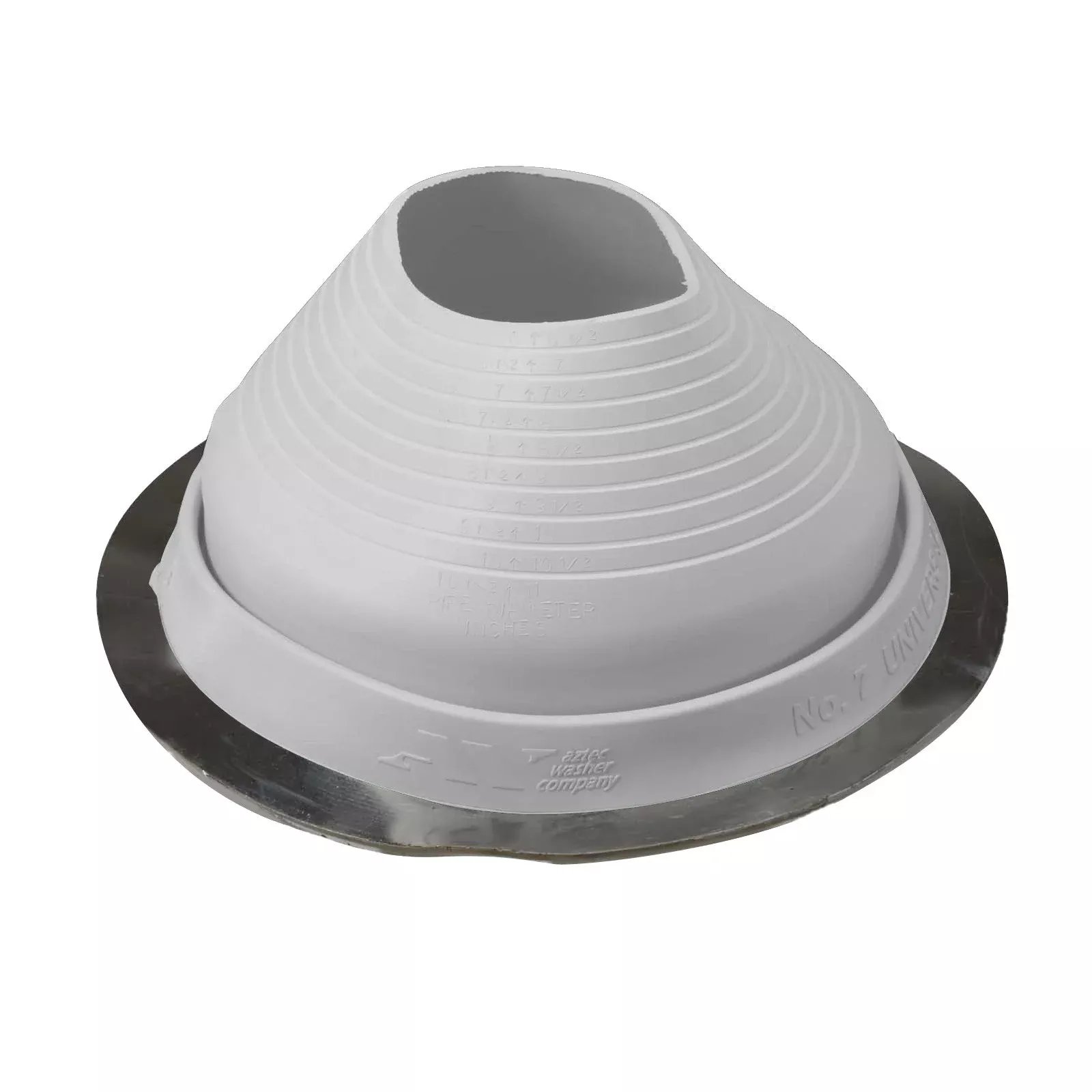 #7 Roofjack Round EPDM Pipe Flashing Boot for Metal Roof, White