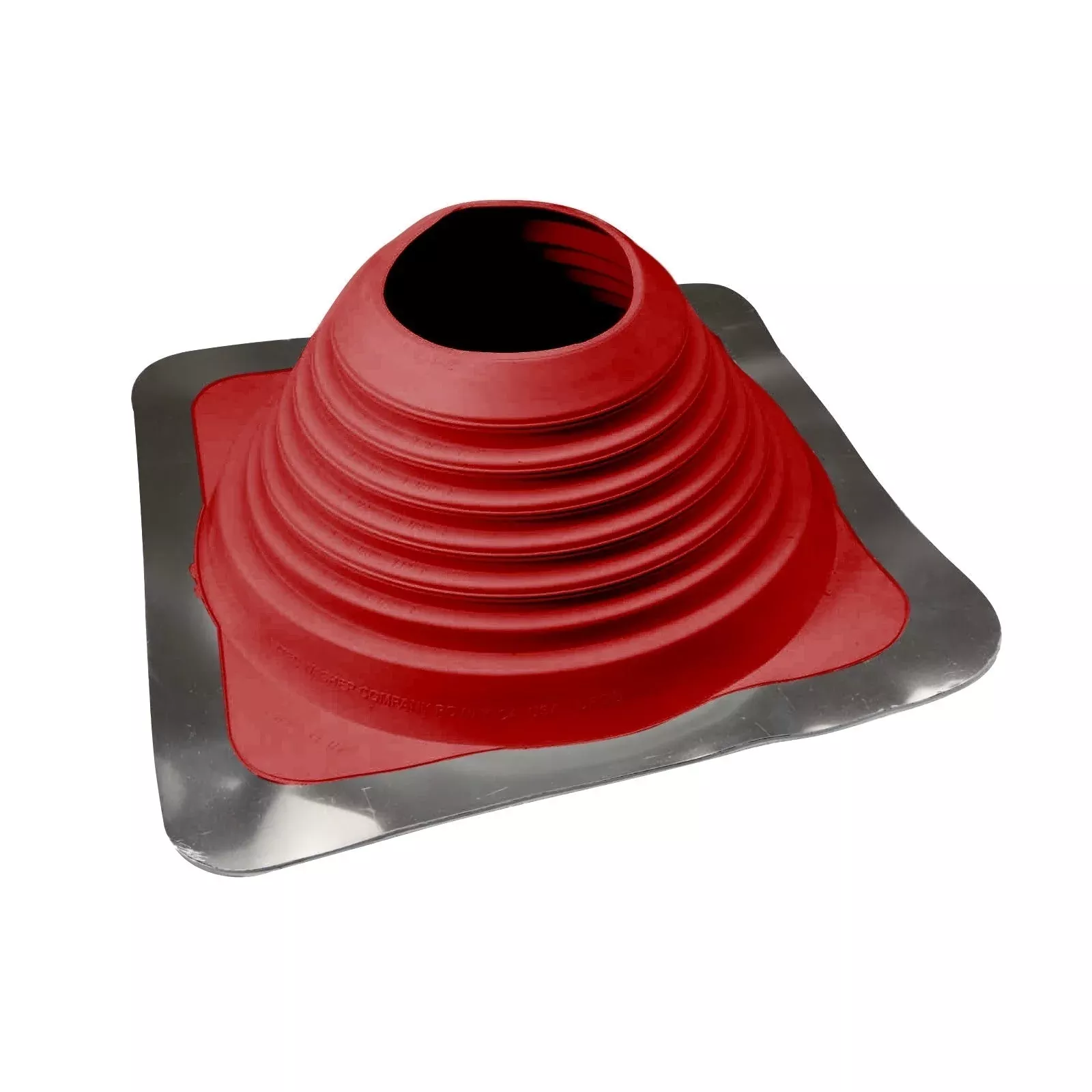 #7 Roofjack Square EPDM Pipe Flashing Boot for Metal Roof, Bright Red