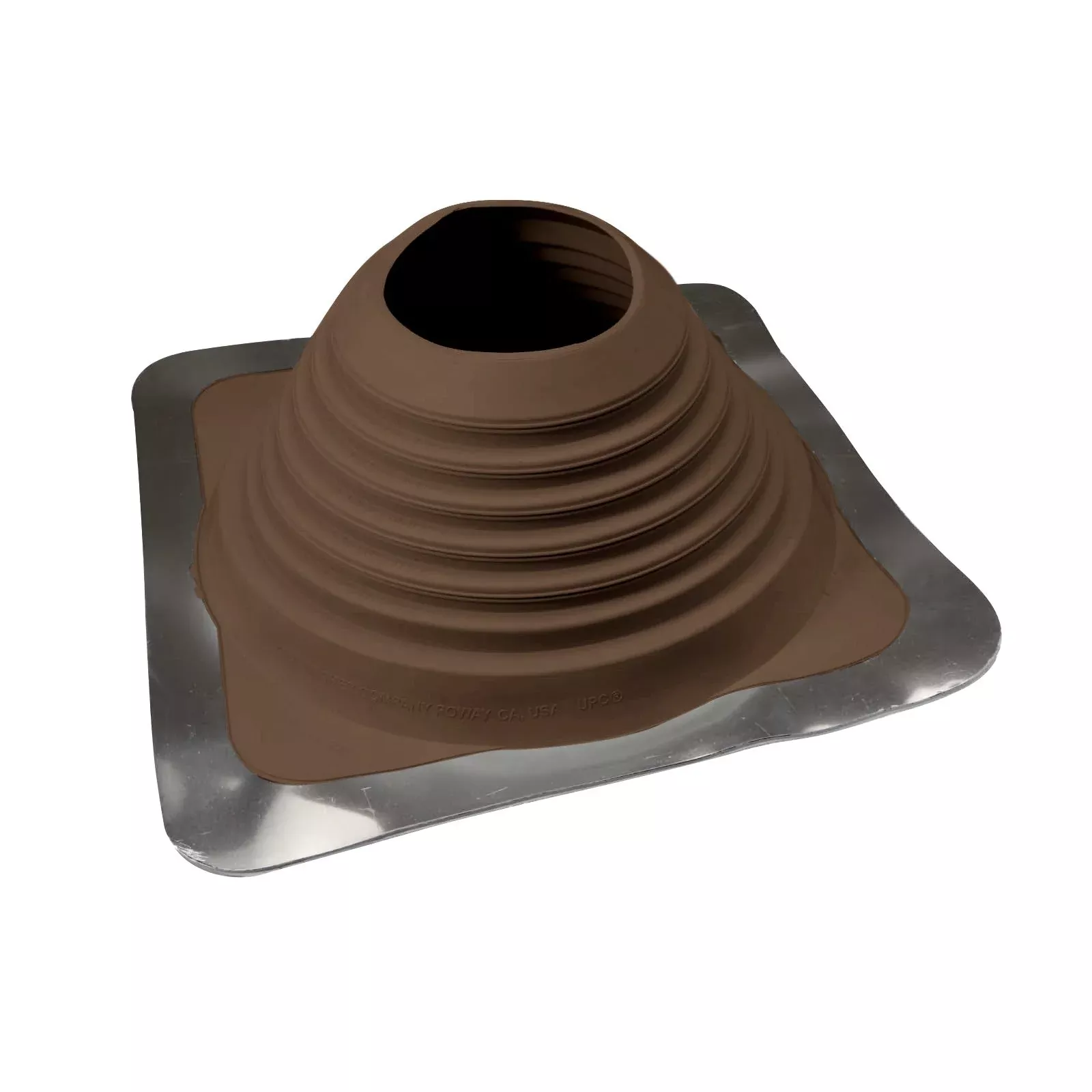 #7 Roofjack Square EPDM Pipe Flashing Boot for Metal Roof, Brown