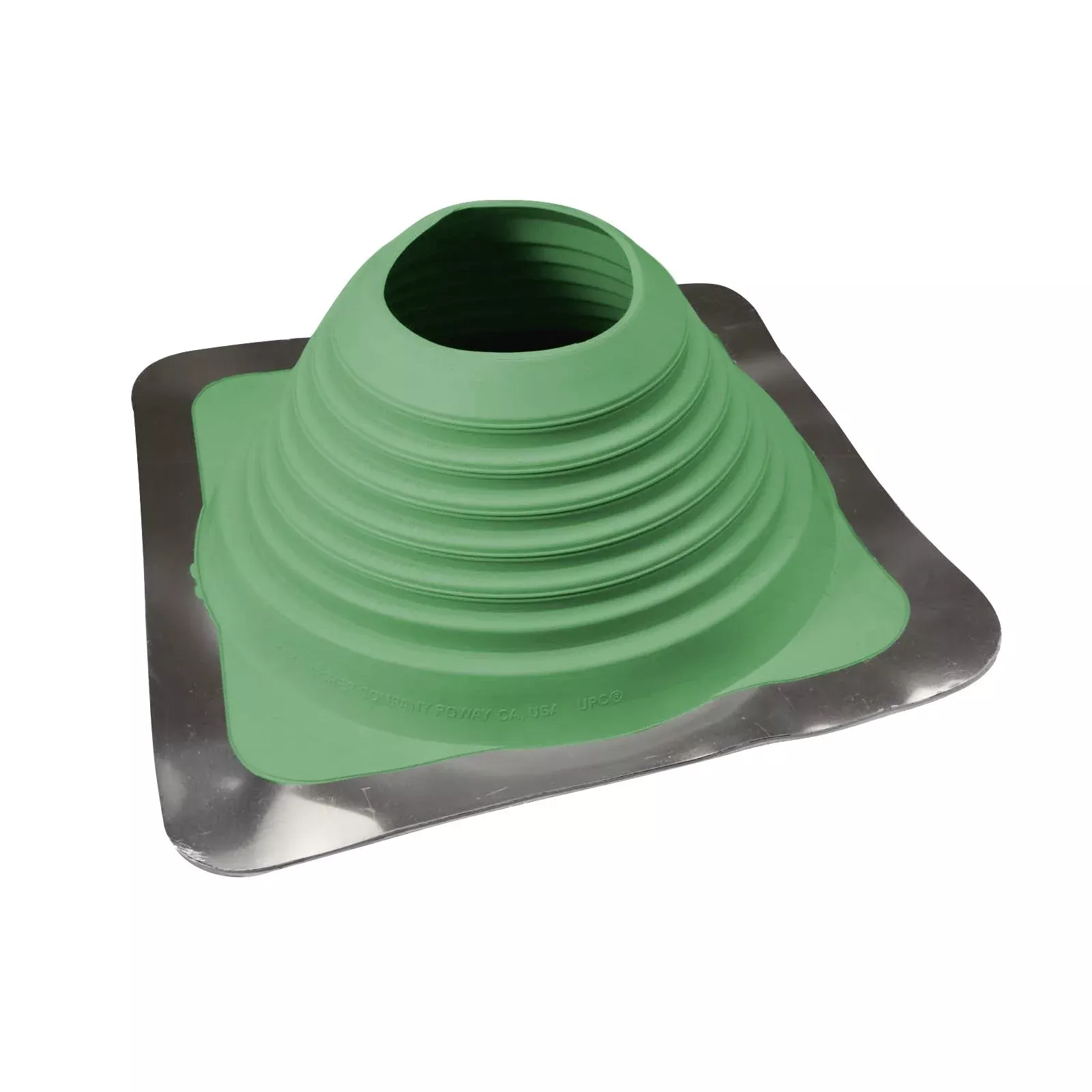 #7 Roofjack Square EPDM Pipe Flashing Boot for Metal Roof, Light Green