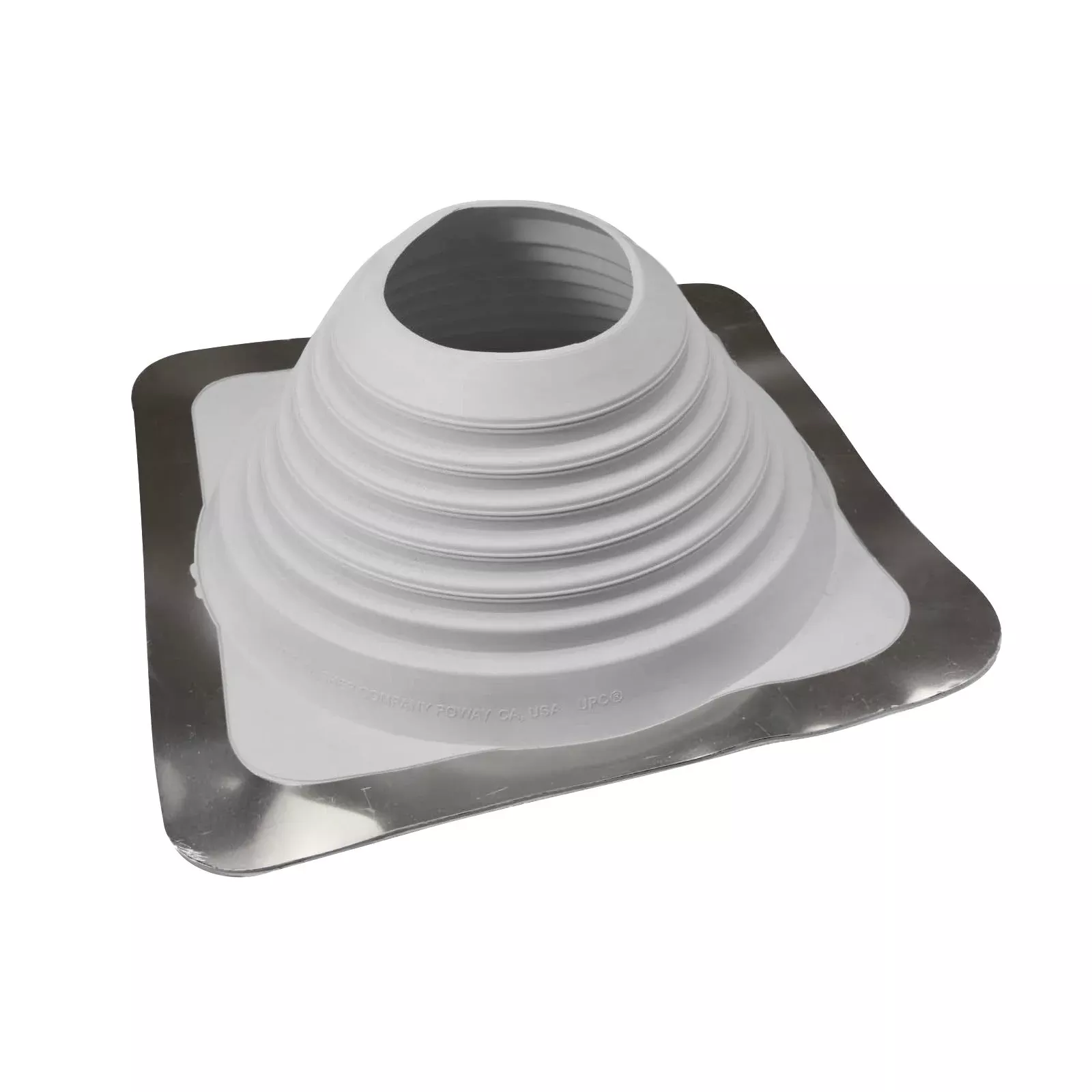 #7 Roofjack Square EPDM Pipe Flashing Boot for Metal Roof, White