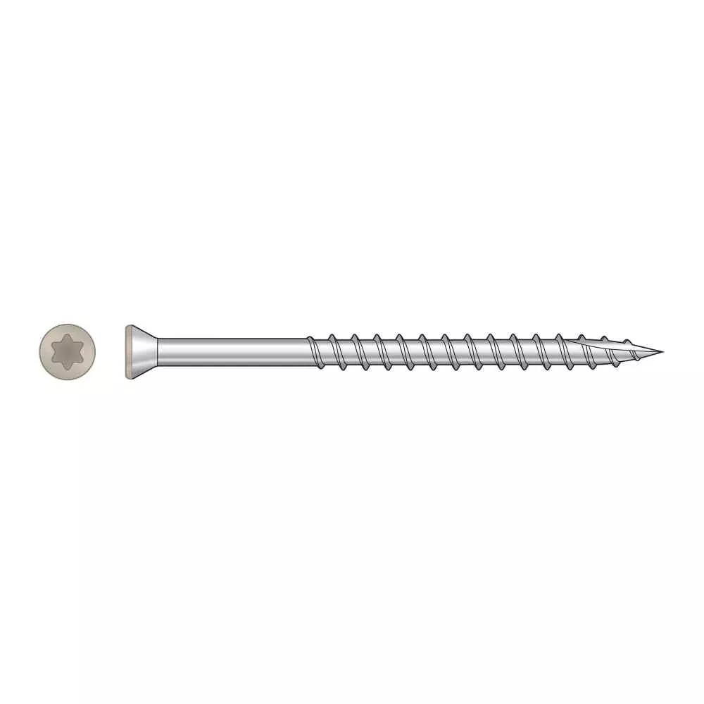 #7 x 2-1/4" Simpson Strong-Tie T15 Trim Head Deck Screw - 305 Stainless Steel, Tan, Pkg. 1,750