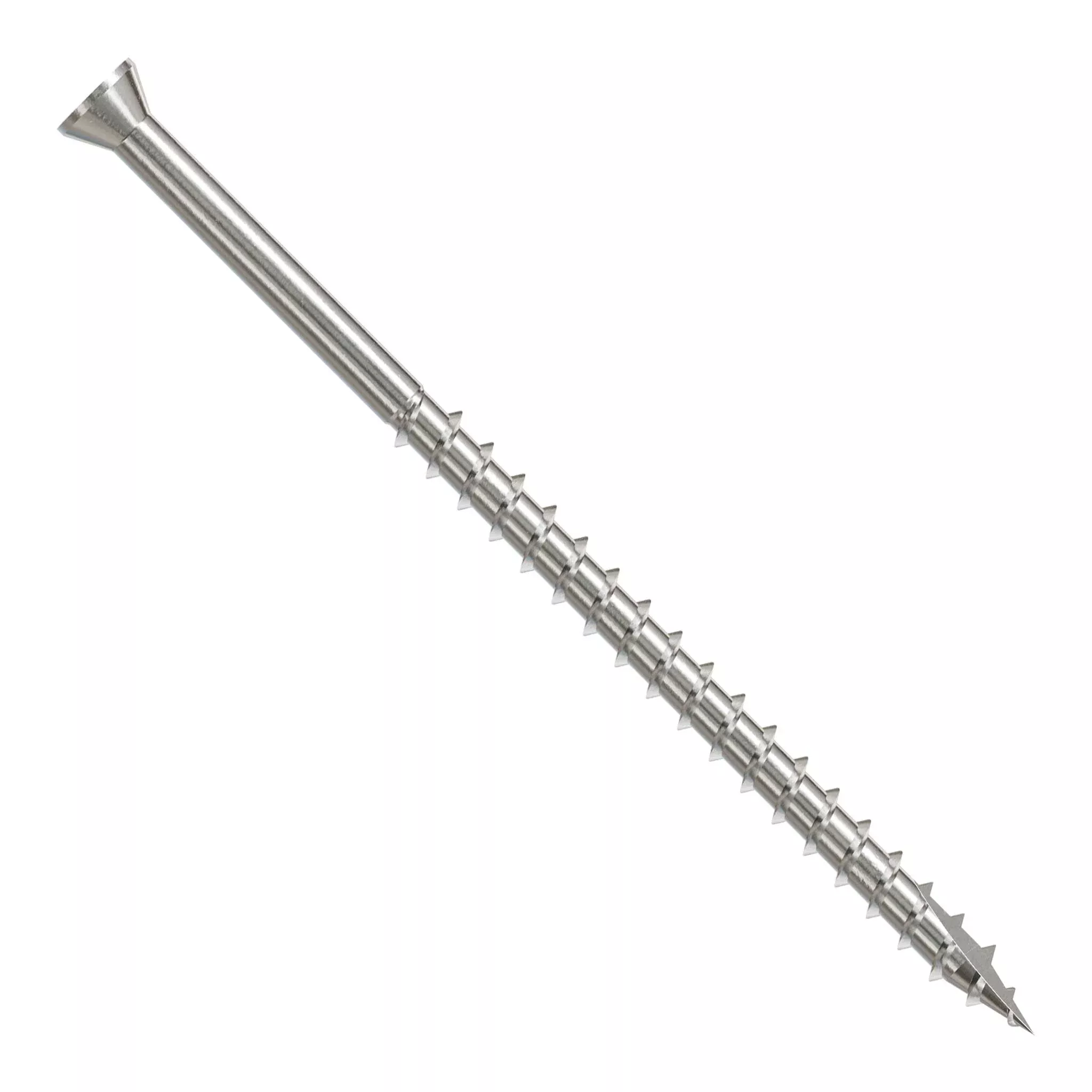 #7 x 3" Simpson Strong-Tie #1 Square Drive Trim Head Deck Screw - 305 Stainless Steel, Unpainted, Pkg. 350