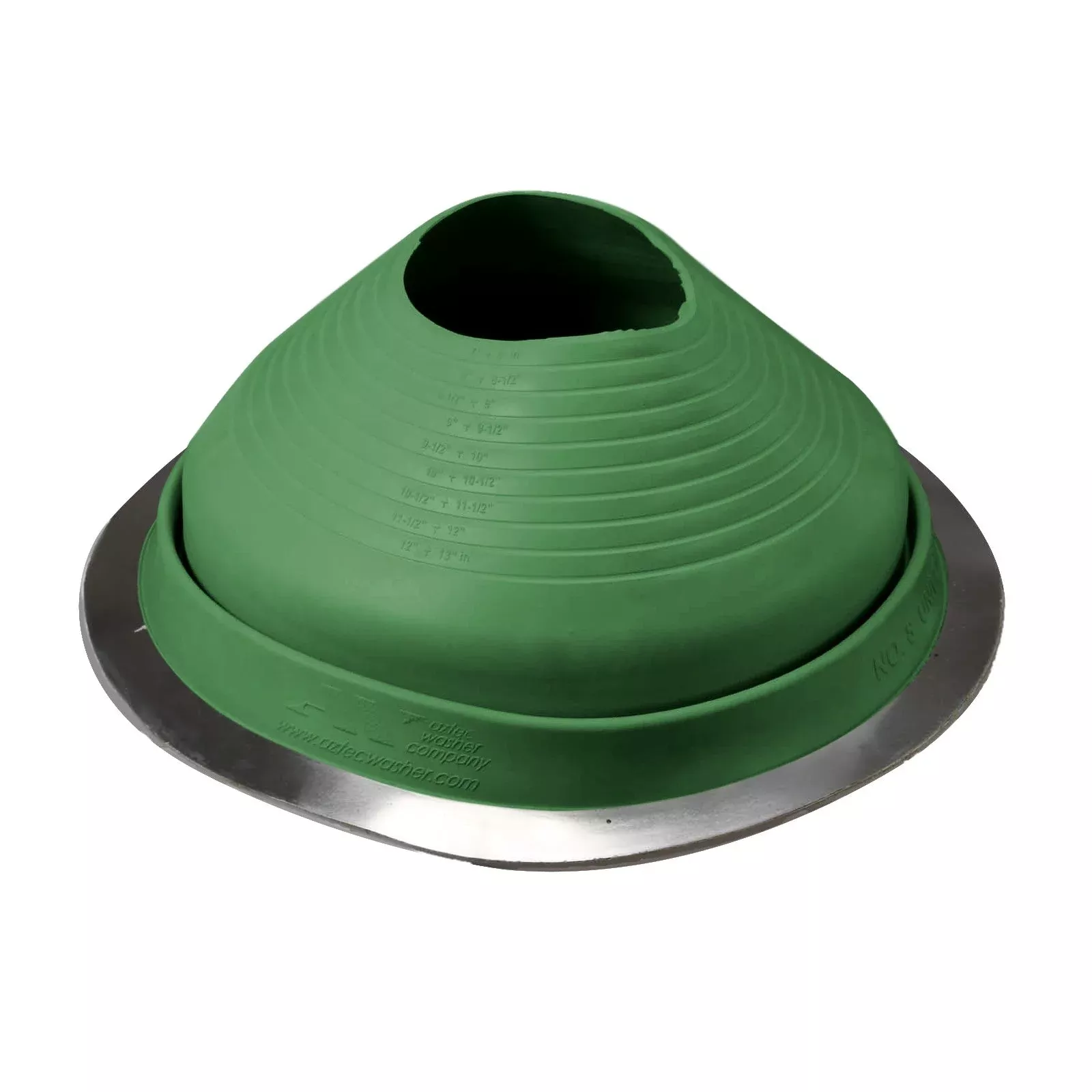 #8 Roofjack Round EPDM Pipe Flashing Boot for Metal Roof, Light Green