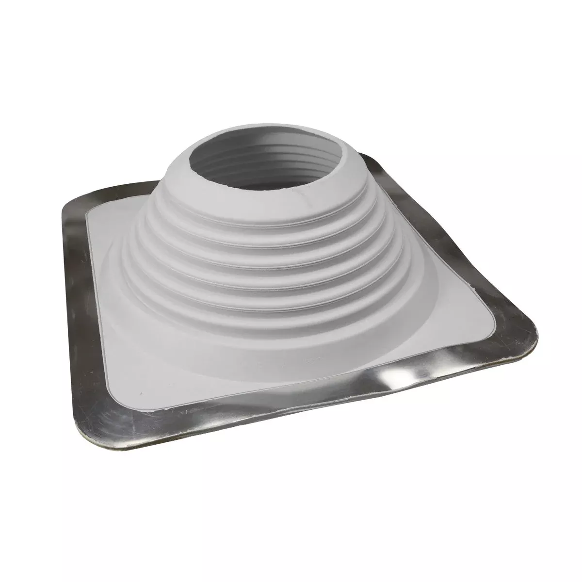 #8 Roofjack Square EPDM Pipe Flashing Boot for Metal Roof, White