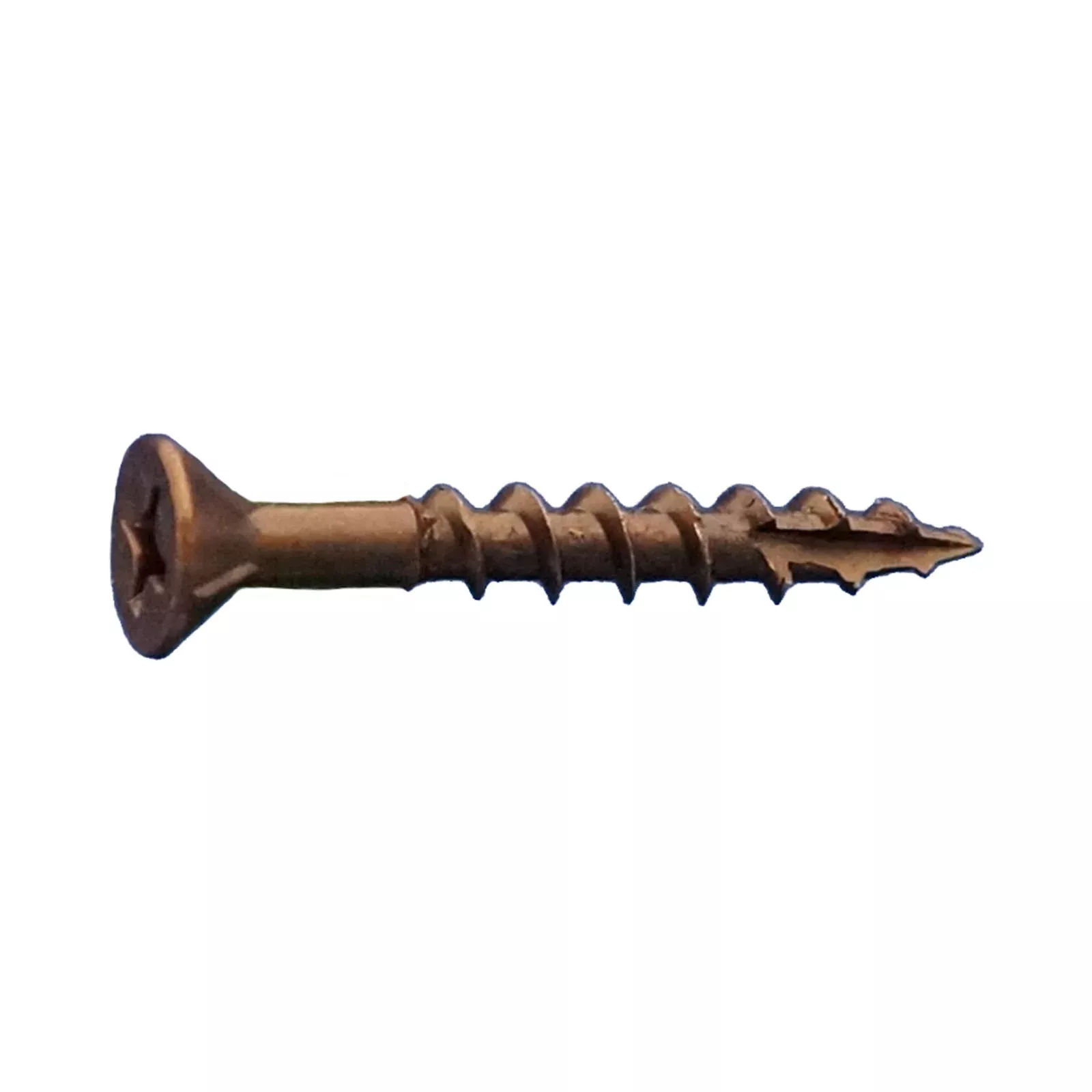 #8 x 1-1/2" #2 Phillips Flat Head Type 17 Wood Screw w/Nibs - Lubricized, Pkg 5000