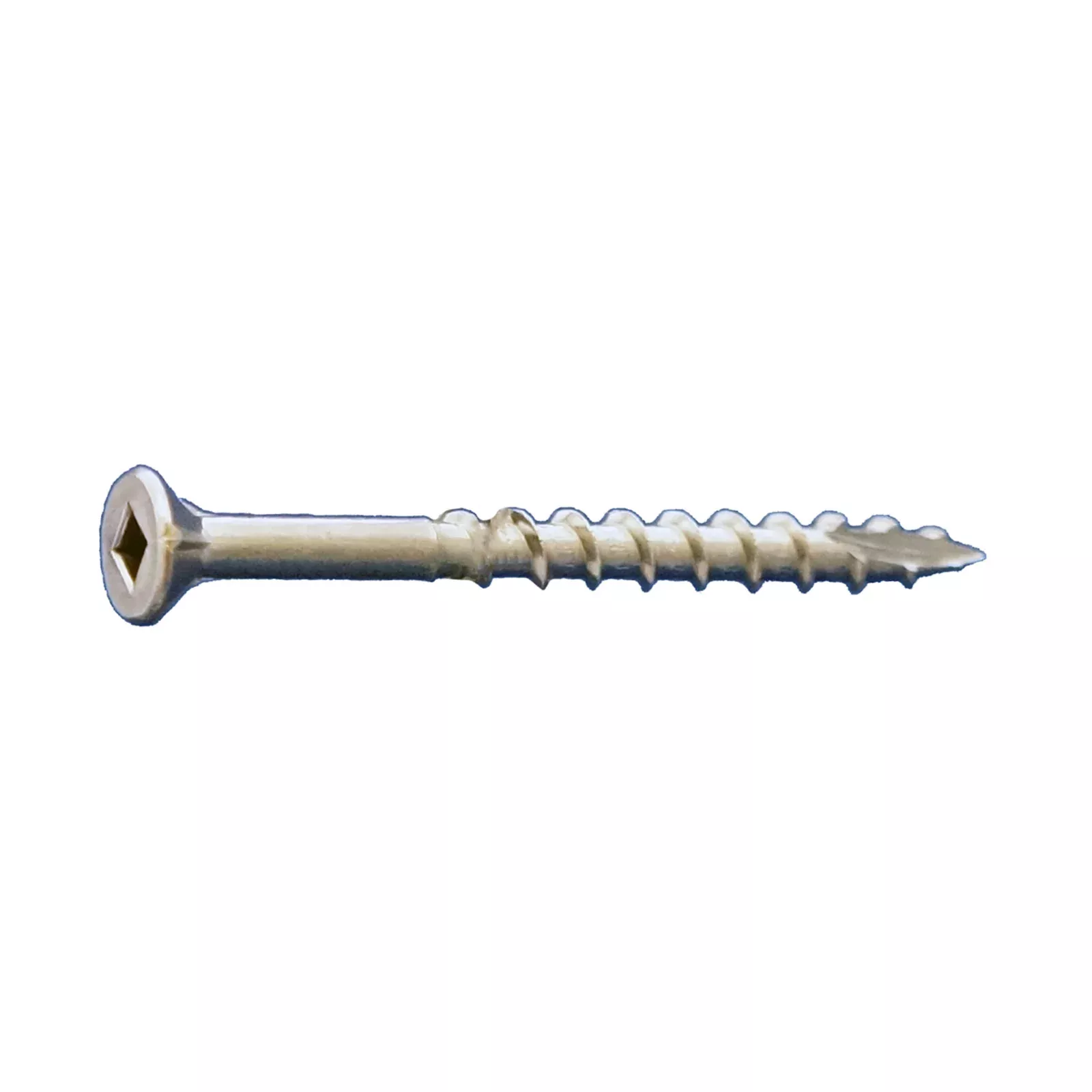 #8 x 1-1/4" Daggerz #2 Square Flat Head Deck Screw - 305 Stainless Steel, Pkg. 5,000