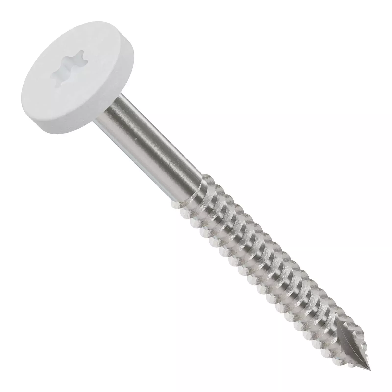 #8 x 1-3/4" Simpson Strong-Tie Composite Fascia Screws - 316 Stainless Steel, White 01, Pkg. 75