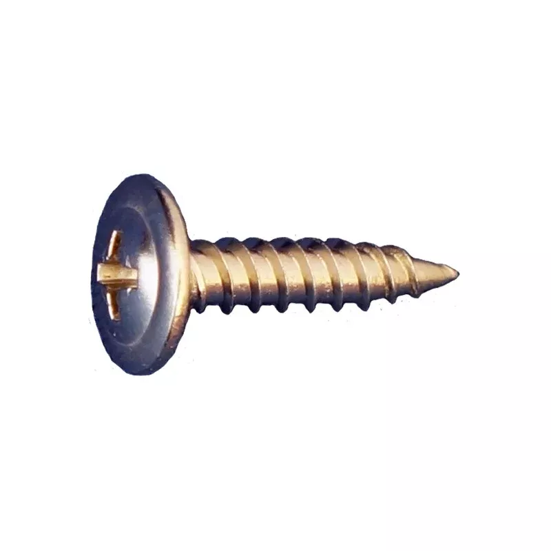 #8 x 1" Phillips Modified Truss Wafer Sharp Point Screw - 305 Stainless, Pkg 5000