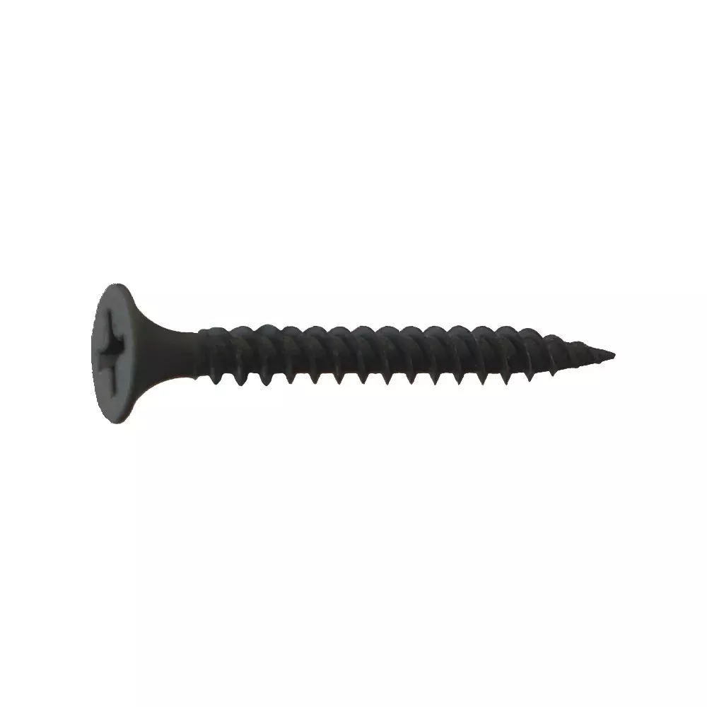 #8 x 2-1/2" Fine Thread Drywall Screw - Black Phosphate, Pkg 2500