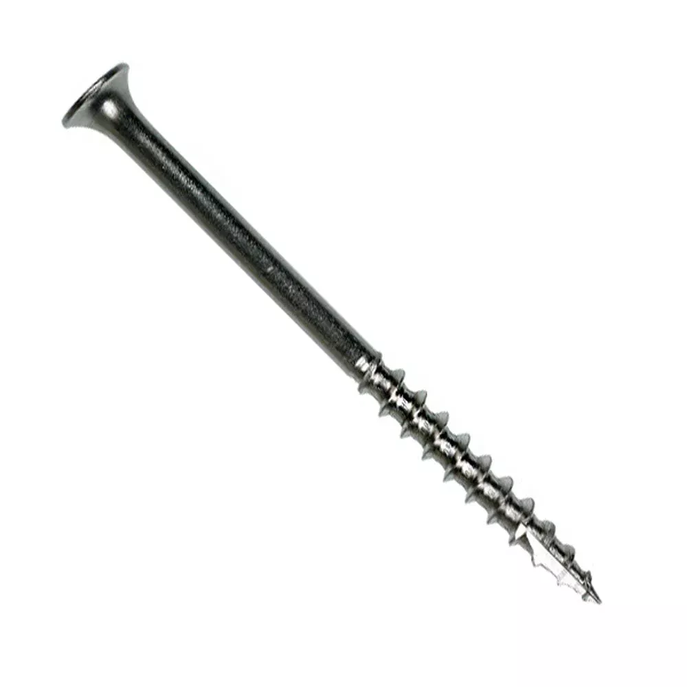 #8 x 2-1/2" Simpson Strong-Tie Square Drive Bugle-Head Wood Screw - 305 Stainless Steel, Pkg. 2,000
