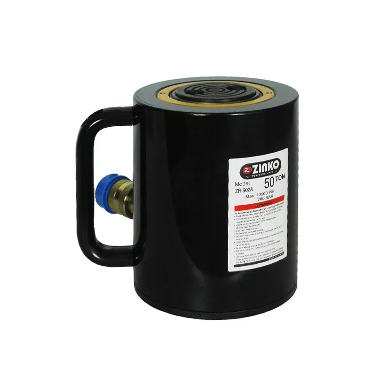 ALUMINUM SINGLE ACTING CYLINDER MODEL: ZR-502A - 50 TON 2" STROKE